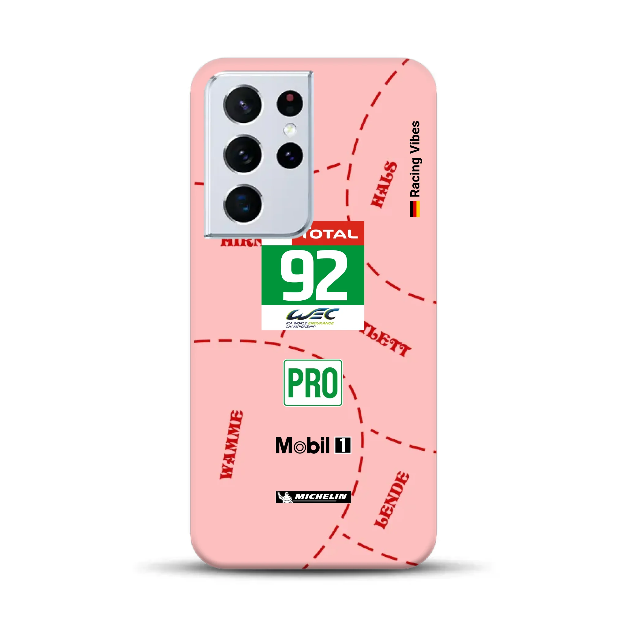 Pink Pig Porsche RSR Livery - Individuelle Premium Hülle für Samsung