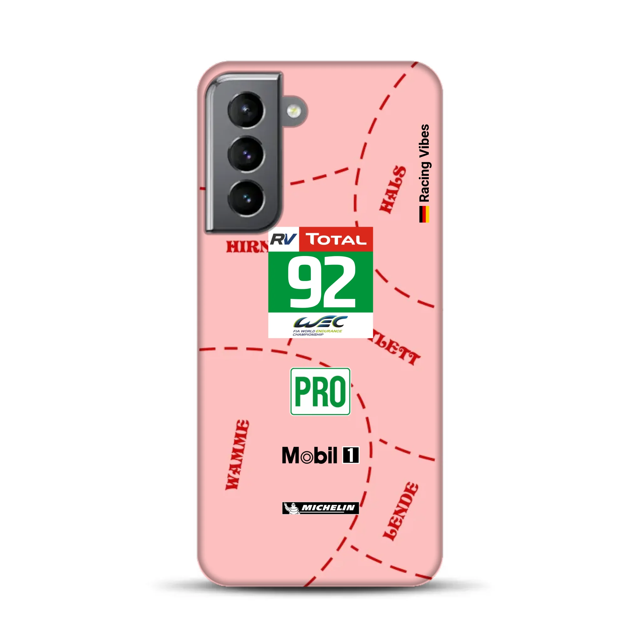 Pink Pig Porsche RSR Livery - Individuelle Premium Hülle für Samsung