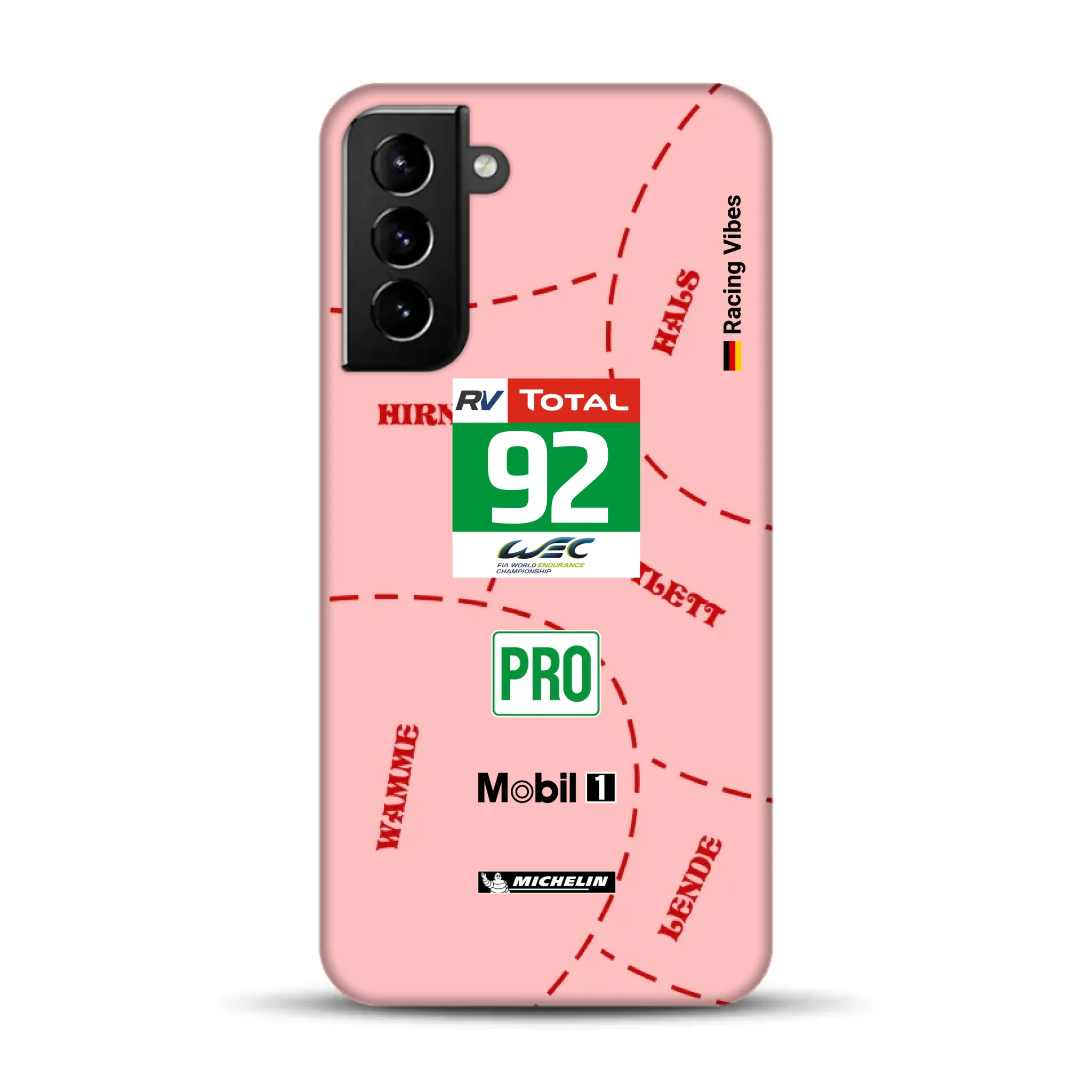 Pink Pig Porsche RSR Livery - Individuelle Premium Hülle für Samsung