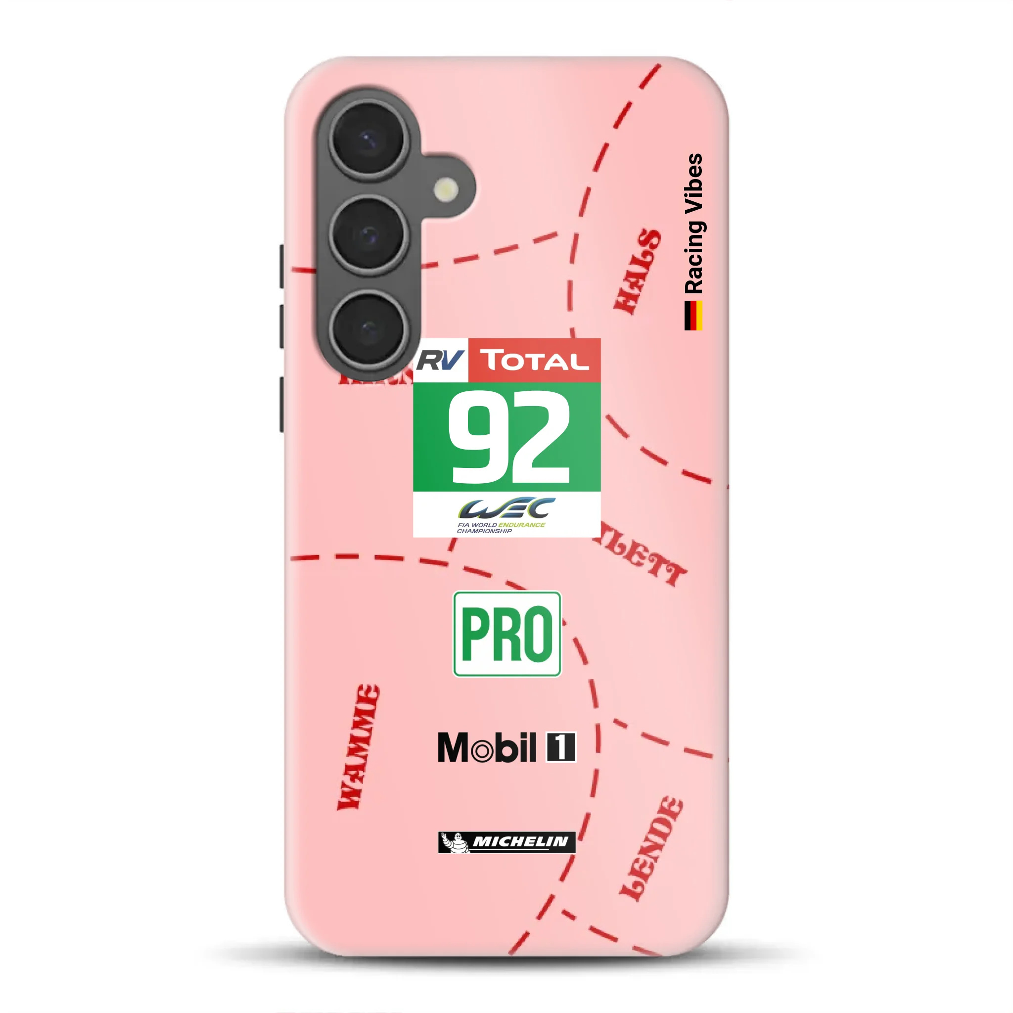 Pink Pig Porsche RSR Livery - Individuelle Premium Hülle für Samsung