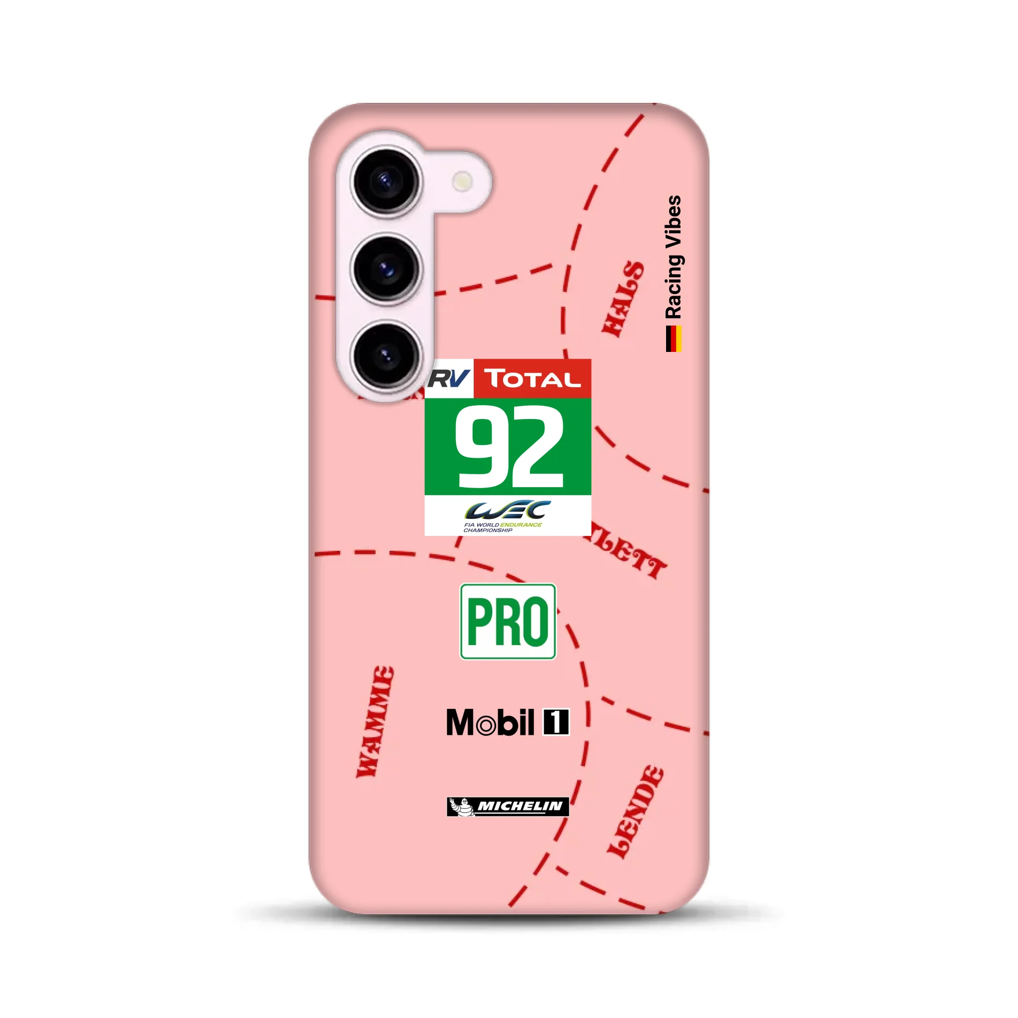 Pink Pig Porsche RSR Livery - Individuelle Premium Hülle für Samsung