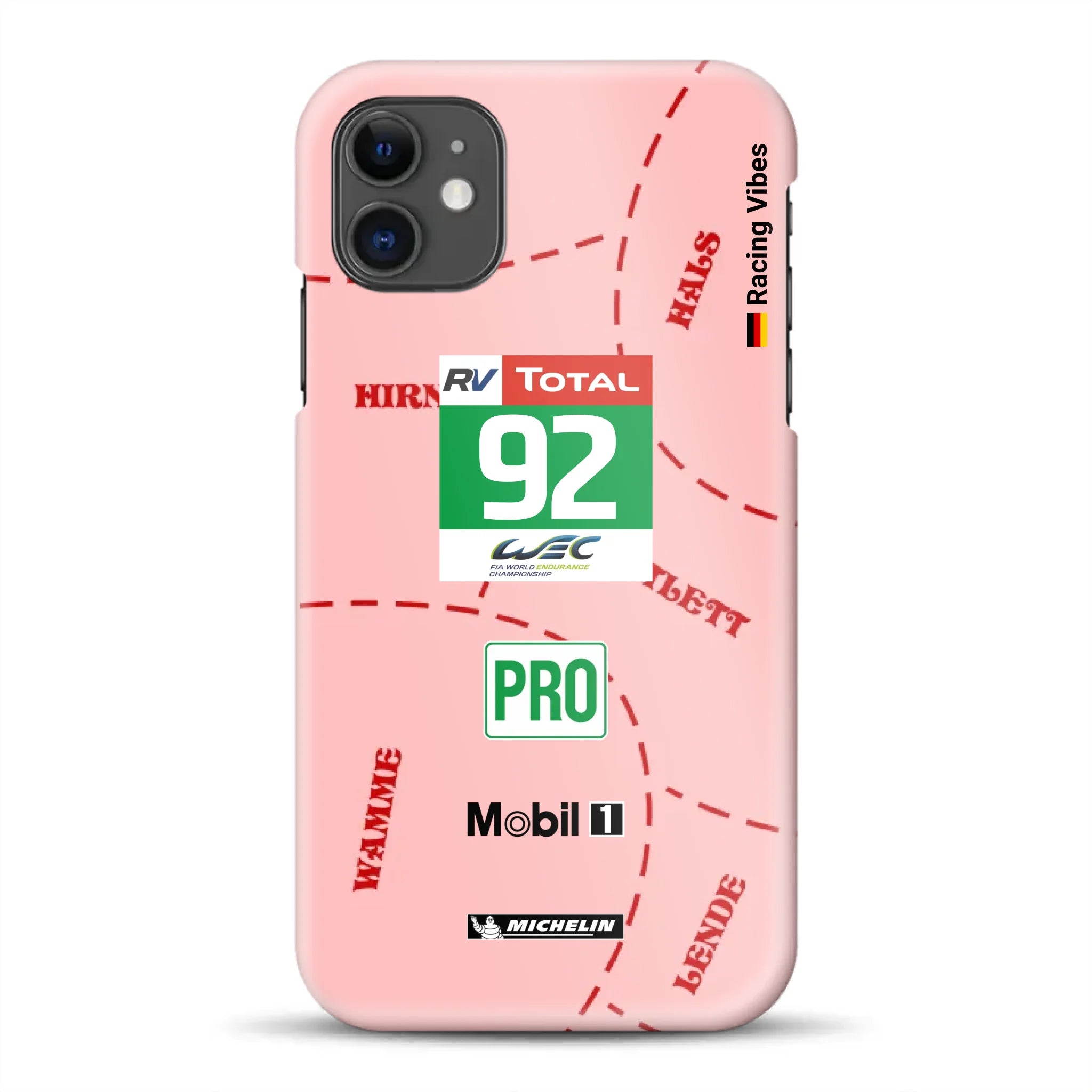 Pink Pig Porsche RSR Livery - Hard case for iPhone