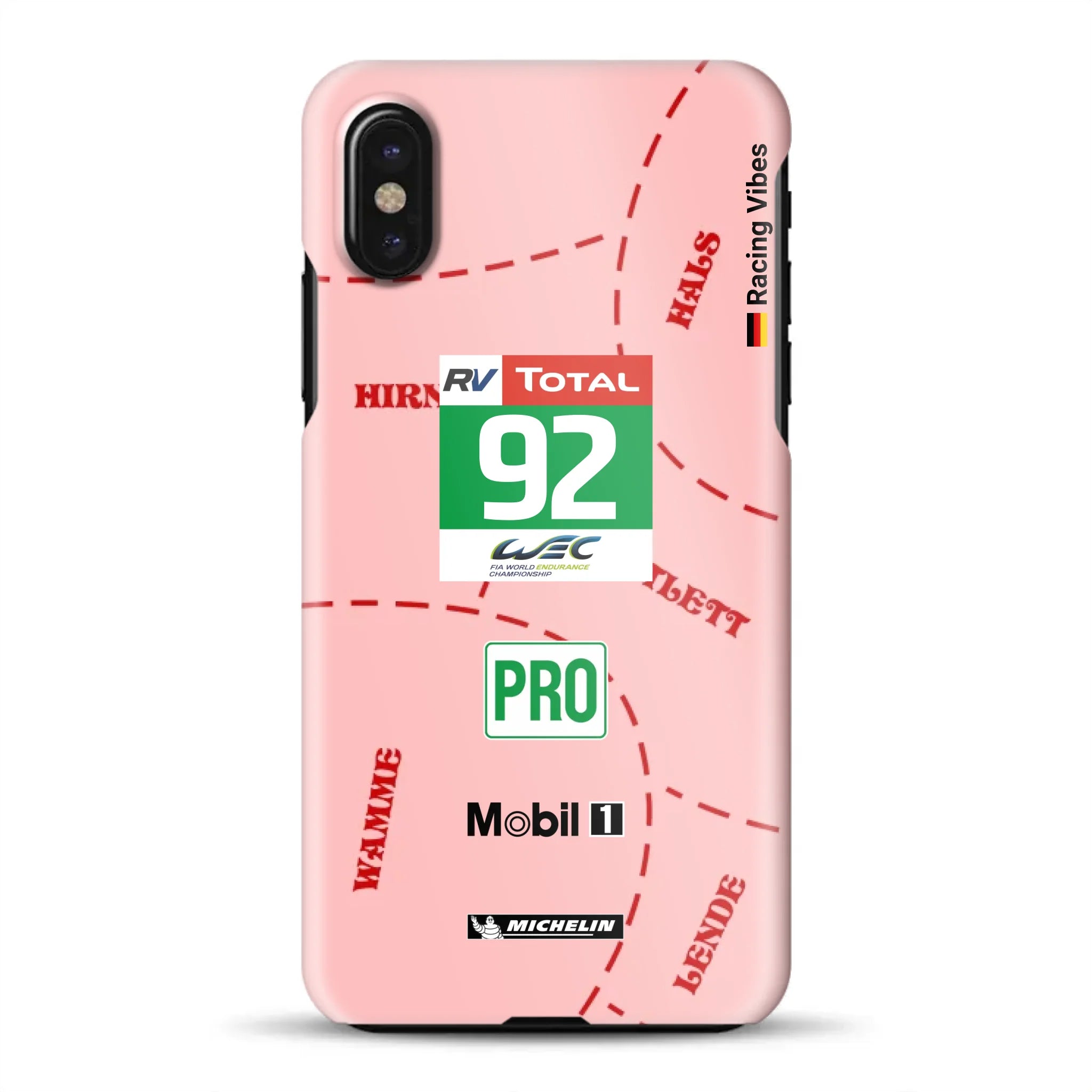 Pink Pig Porsche RSR Livery - Custodia rigida per iPhone