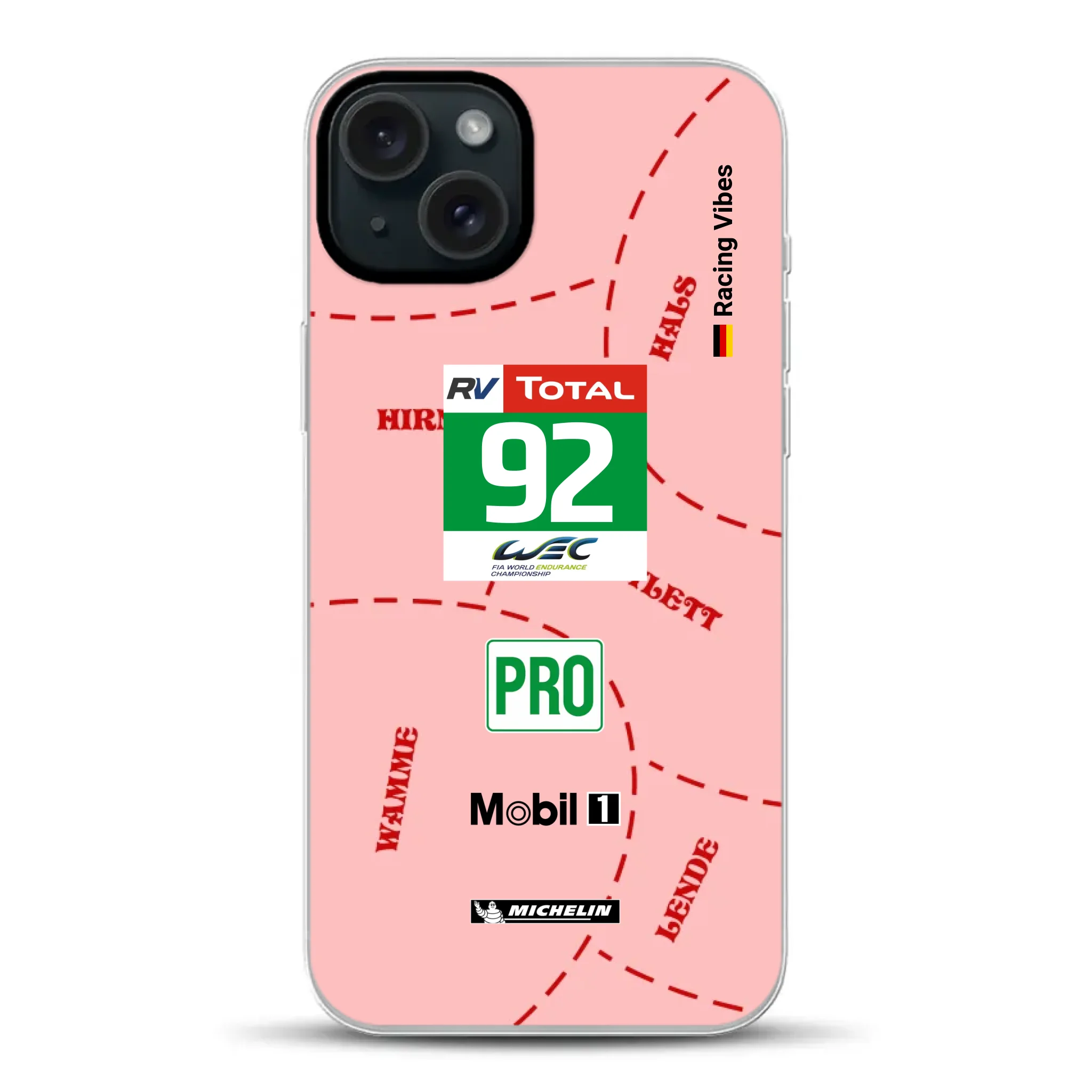 Pink Pig Porsche RSR Livery - Custom Hybrid Case with MagSafe