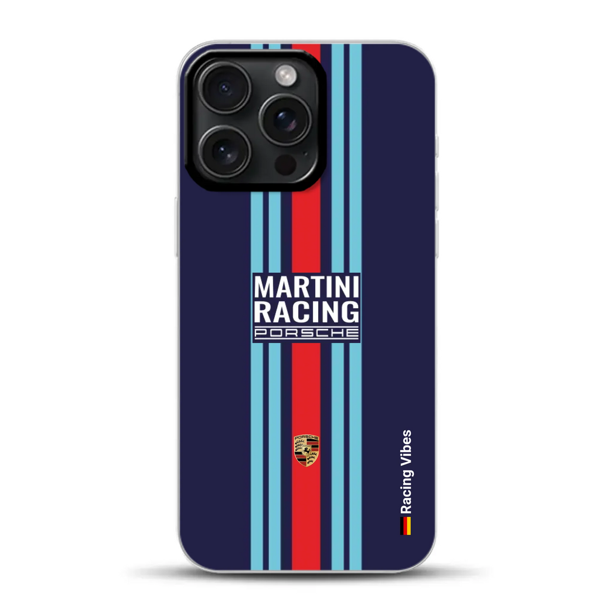 Martini Porsche Livery #2 - Cover ibrida personalizzata con MagSafe