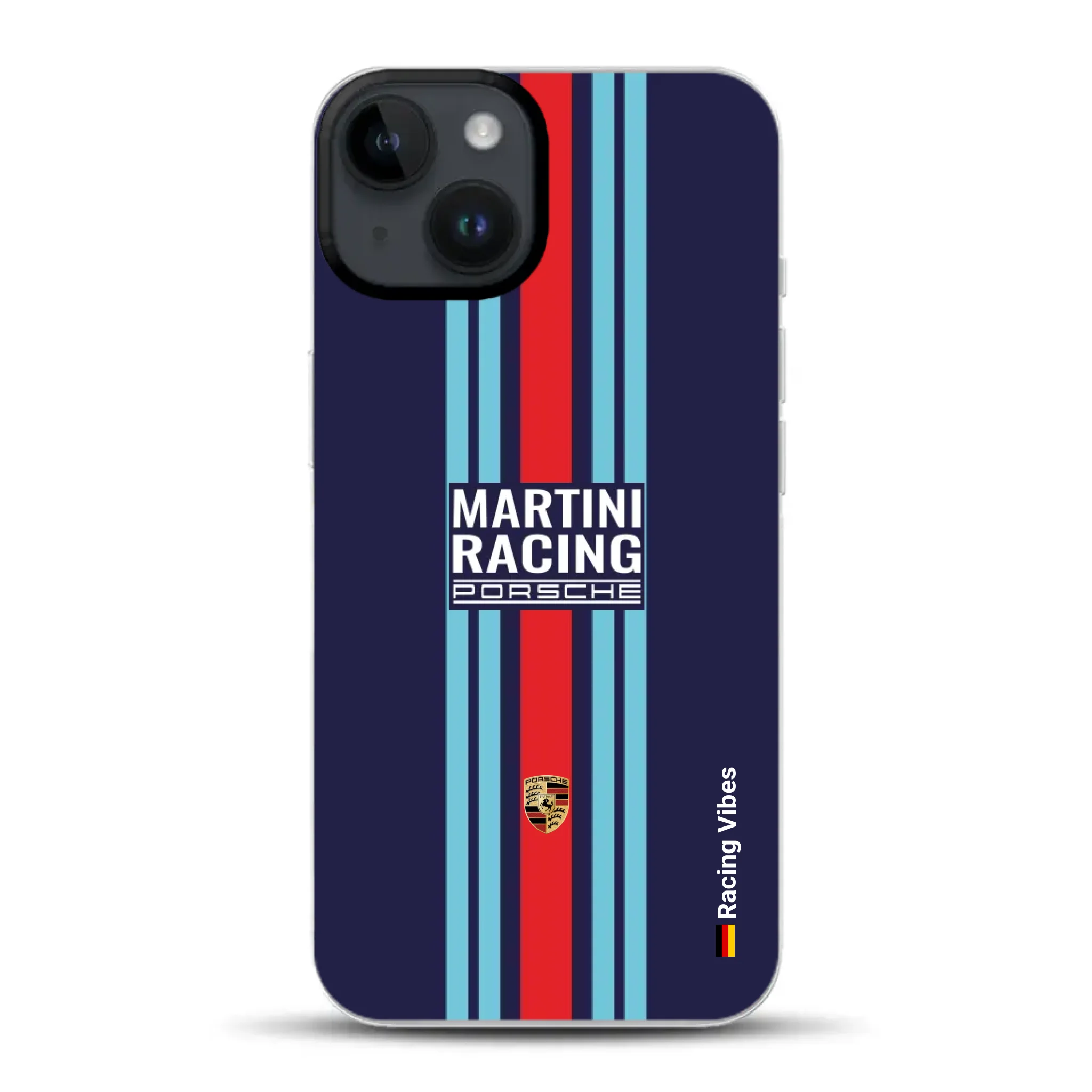 Martini Porsche Livery #2 - Cover ibrida personalizzata con MagSafe