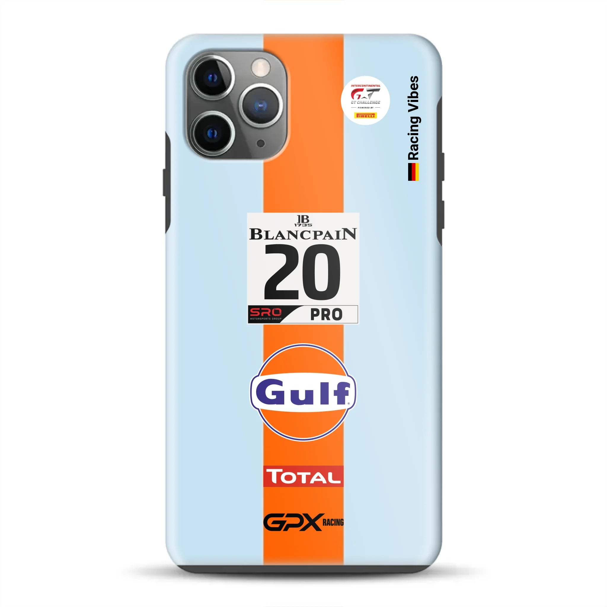 Gulf Porsche GT Livery - Individuelle Premium Hülle für iPhone