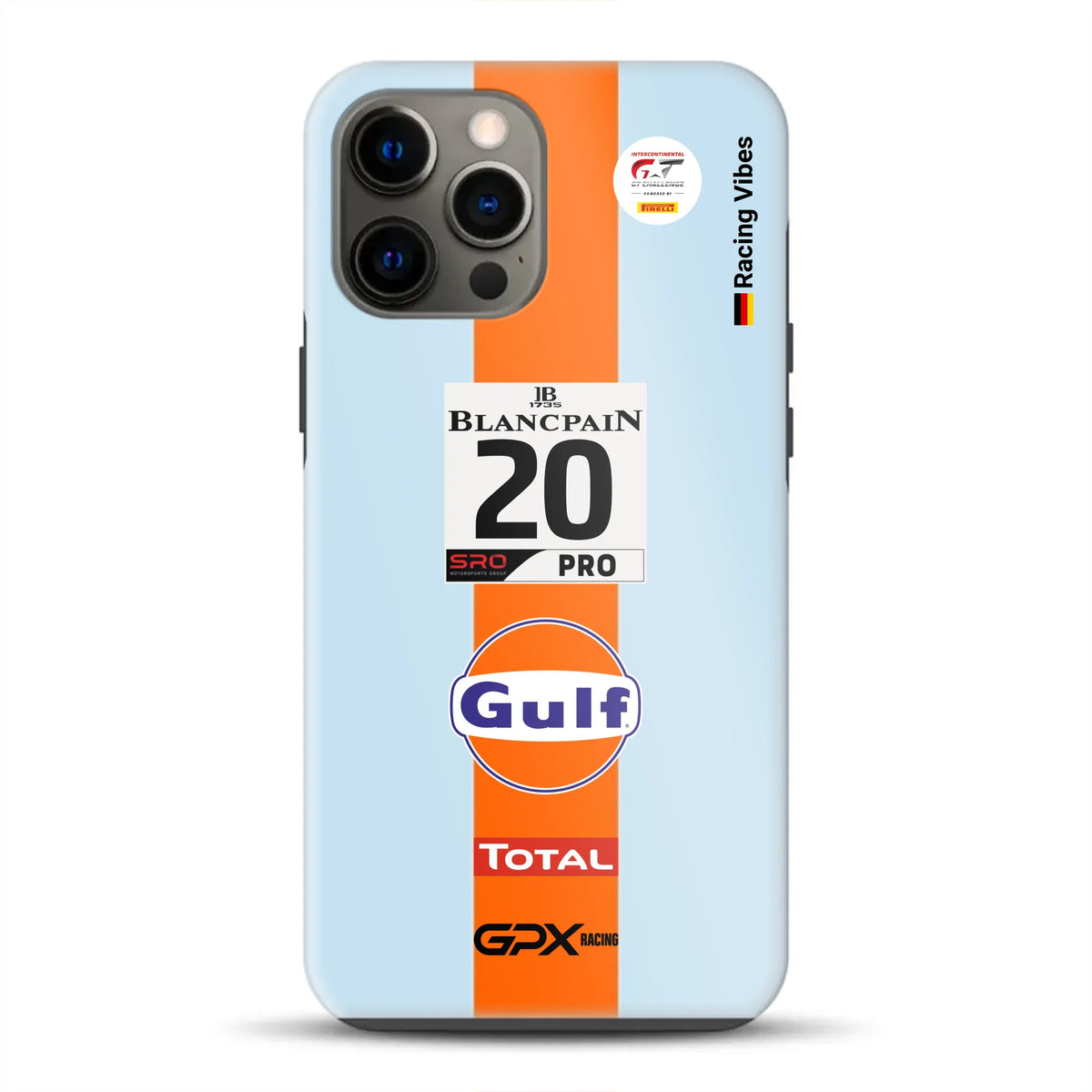 Gulf Porsche GT Livery - Individuelle Premium Hülle für iPhone