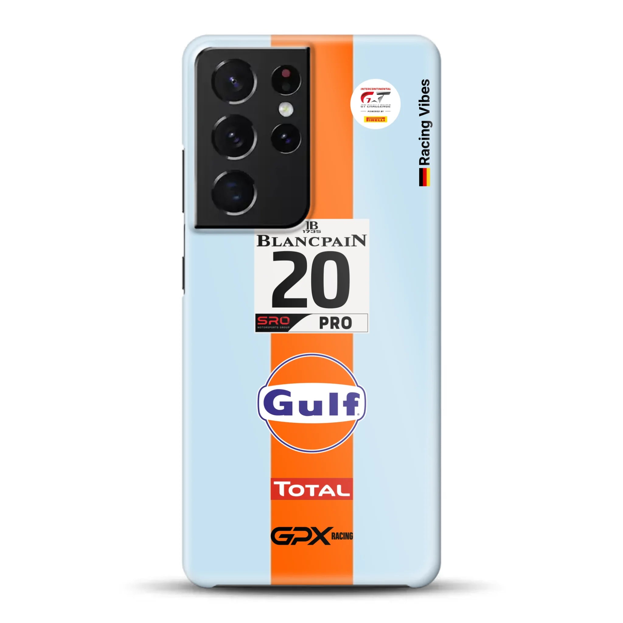 Gulf Porsche GT Livery - Individuelle Hardcase Hülle für Samsung