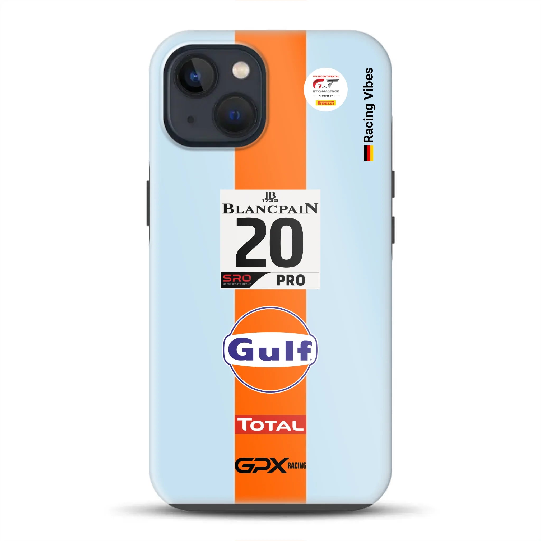 Gulf Porsche GT Livery - Individuelle Premium Hülle für iPhone
