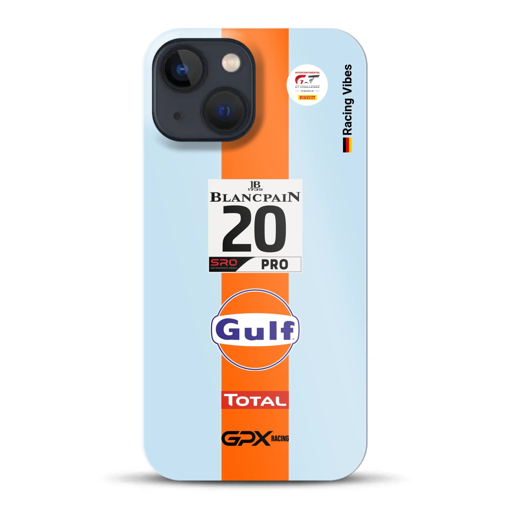 Gulf Porsche GT Livery - Individuelle Hardcase Hülle für iPhone