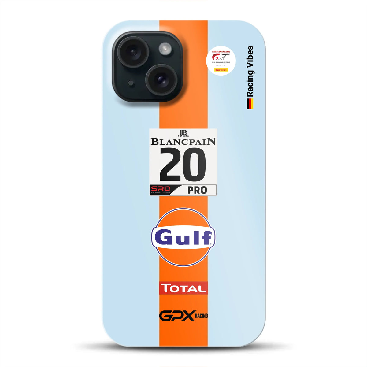 Gulf Porsche GT Livery - Individuelle Premium Hülle für iPhone