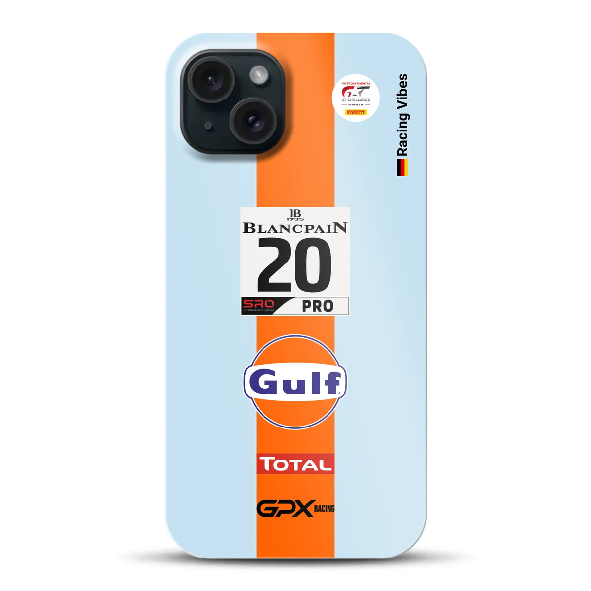 Gulf Porsche GT Livery - Individuelle Premium Hülle für iPhone