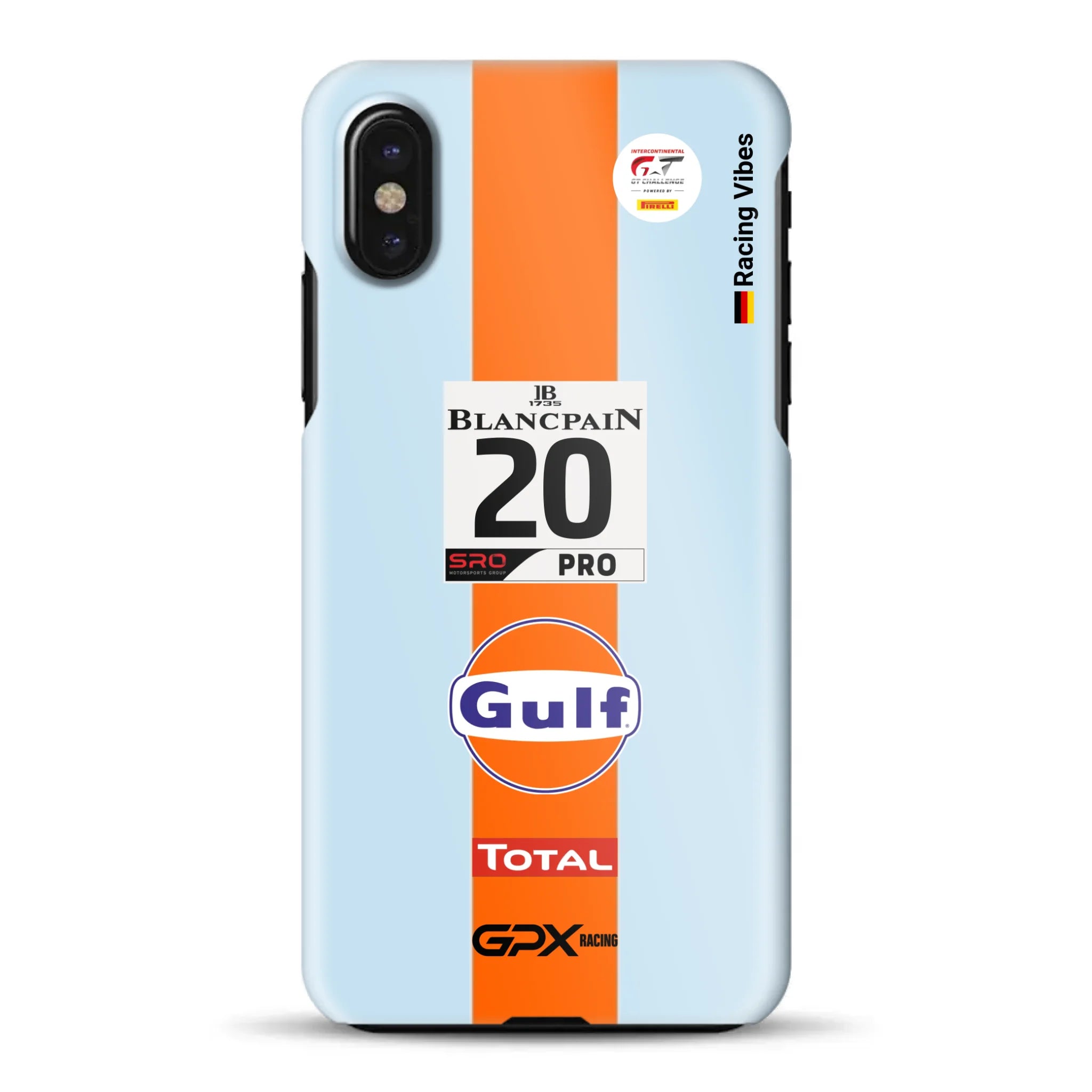 Gulf Porsche GT Livery - Individuelle Hardcase Hülle für iPhone