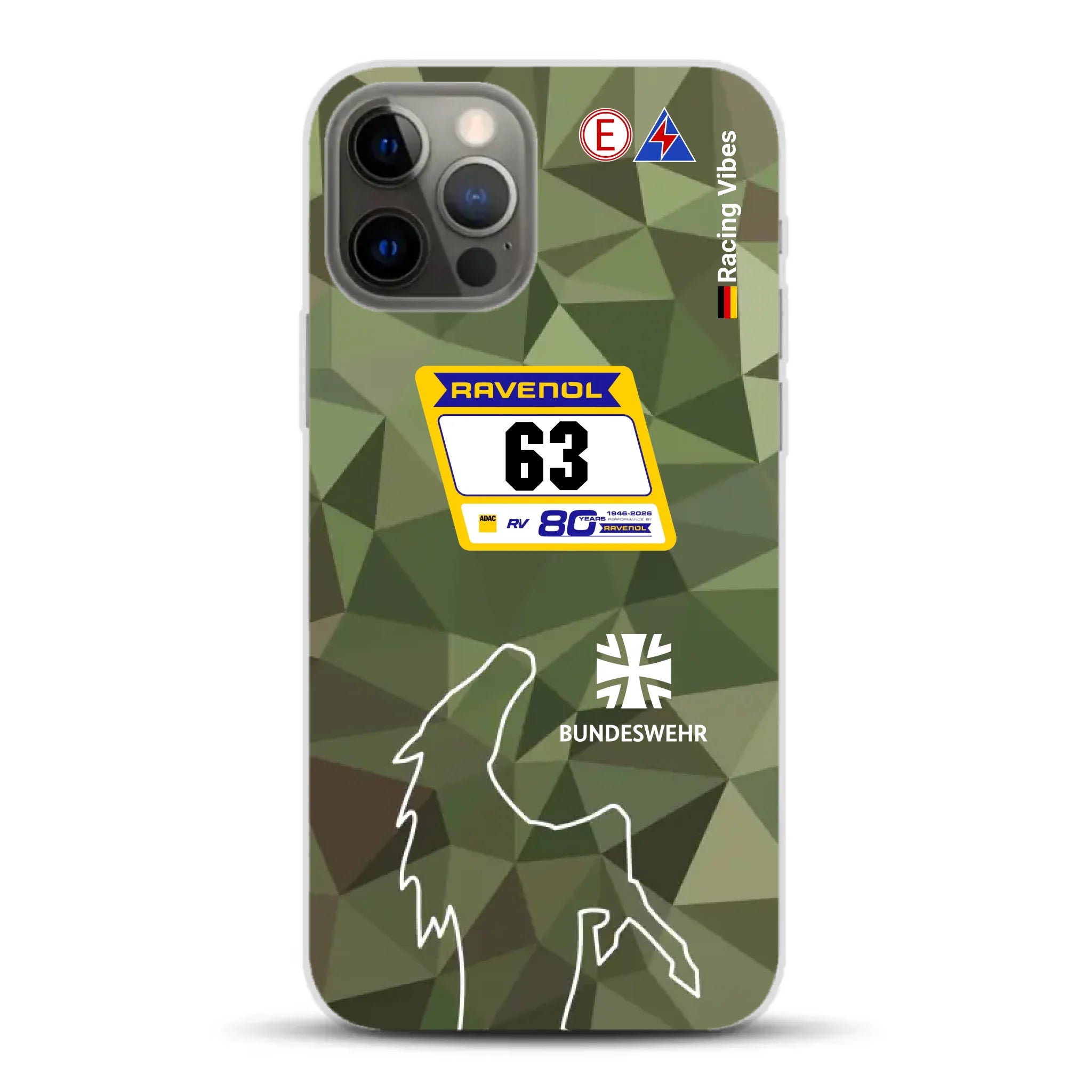HRT Mustang GT3 24h Nürburgring 2026 Livery - Housse de téléphone portable personnalisée pour iPhone