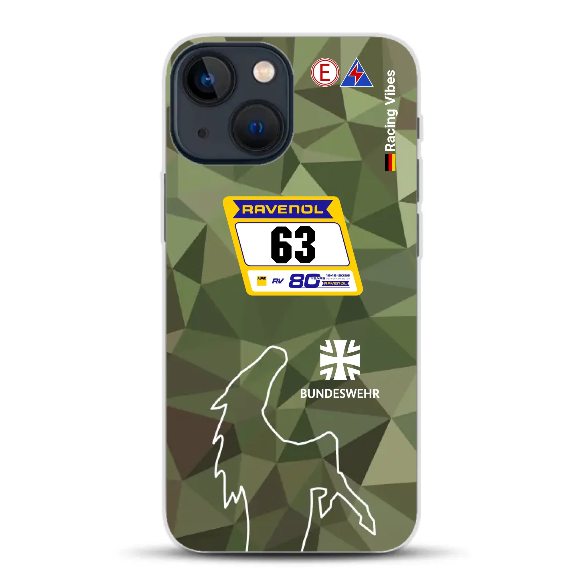 HRT Mustang GT3 24h Nürburgring 2026 Livery - Housse de téléphone portable personnalisée pour iPhone