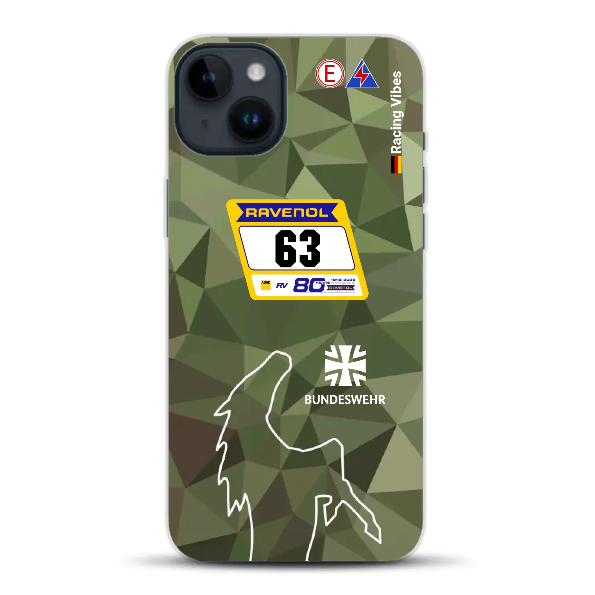 HRT Mustang GT3 24h Nürburgring 2026 Livery - Housse de téléphone portable personnalisée pour iPhone