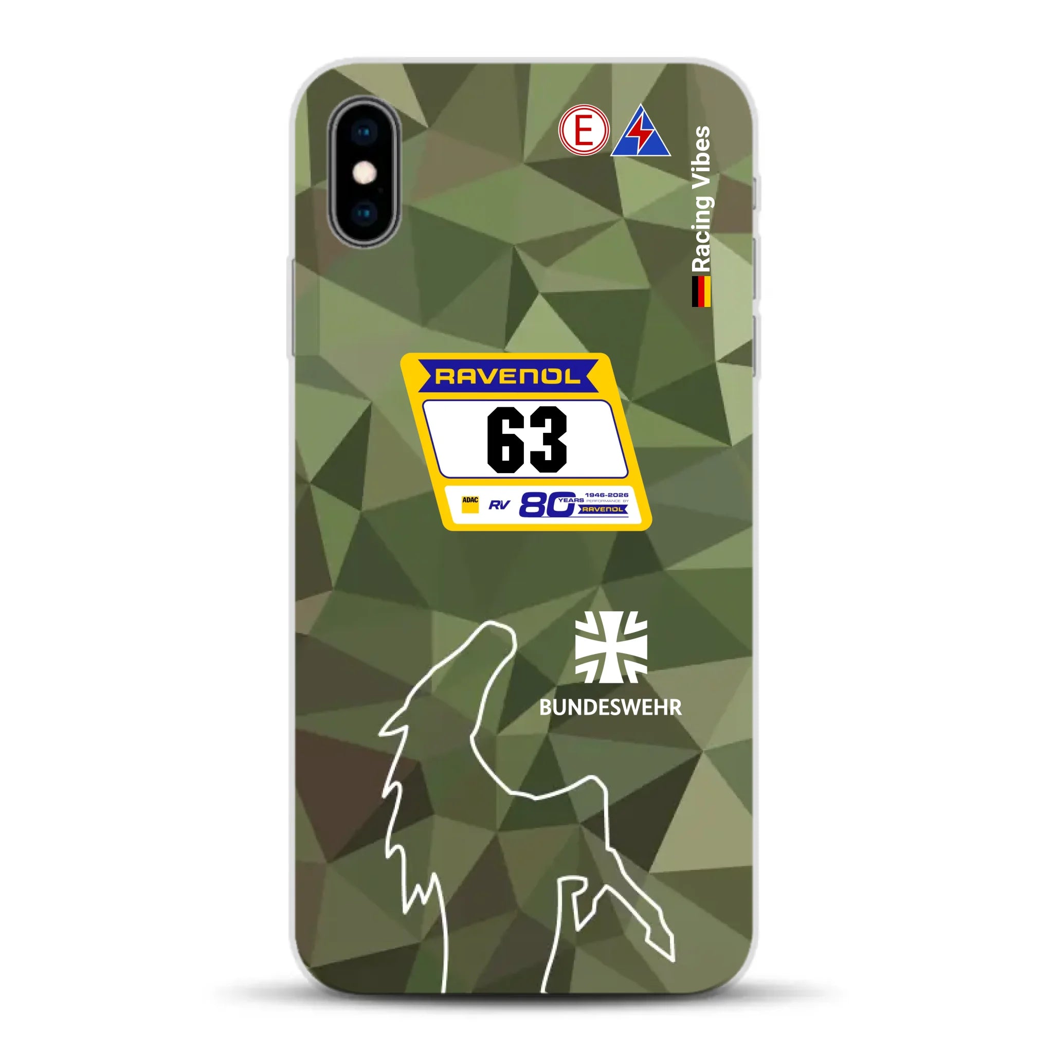 HRT Mustang GT3 24h Nürburgring 2026 Livery - Housse de téléphone portable personnalisée pour iPhone