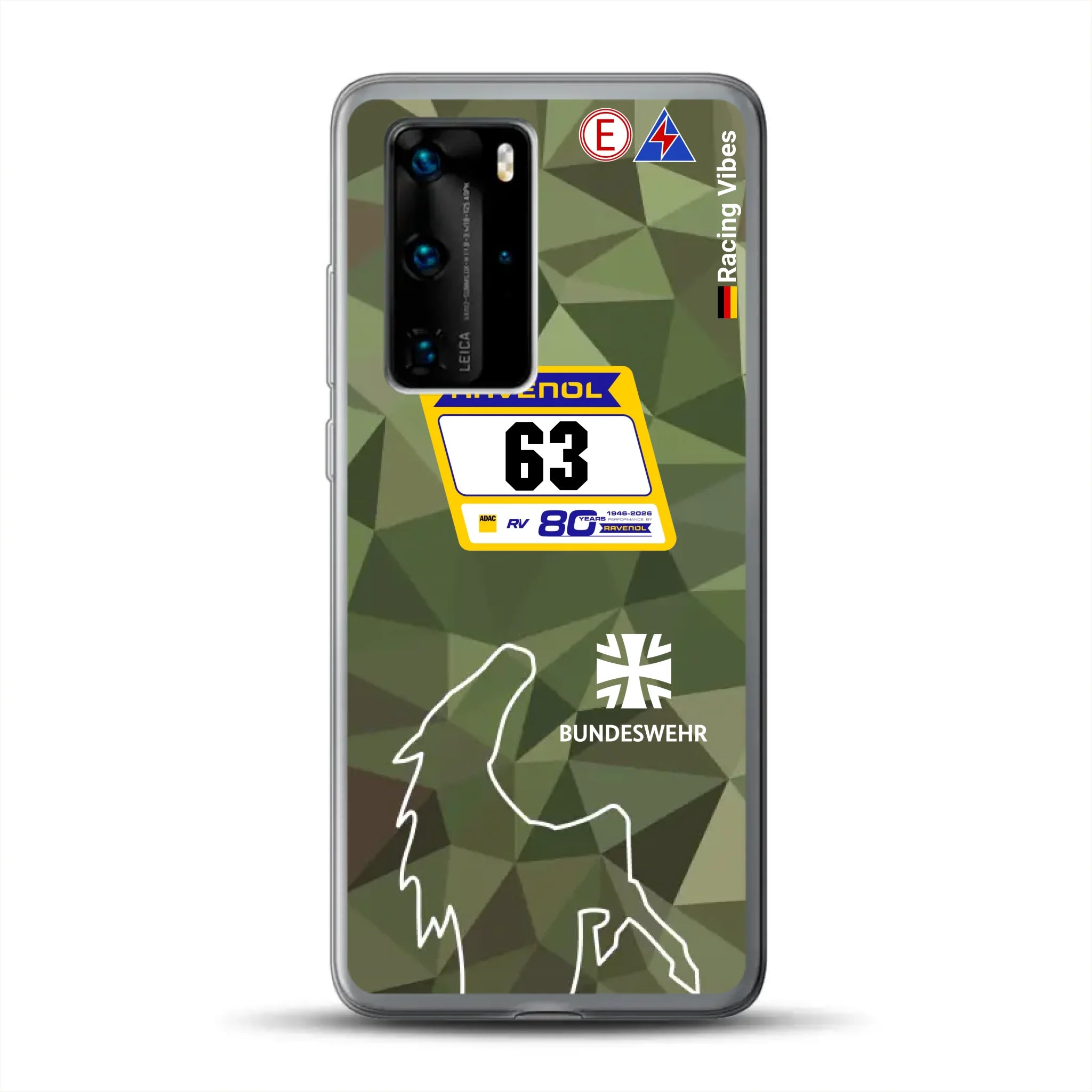 HRT Mustang GT3 24h Nürburgring 2026 Livery - Housse de téléphone portable personnalisée pour Huawei