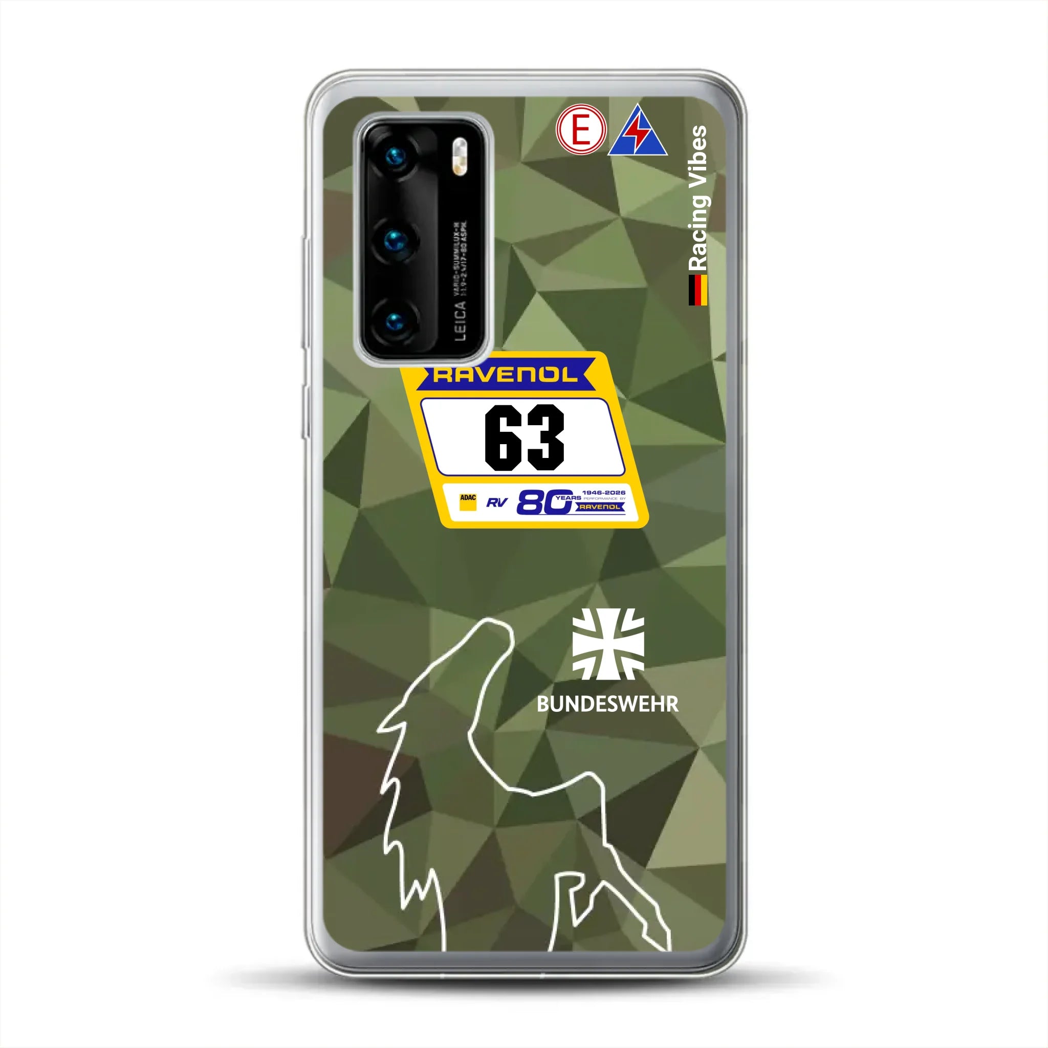 HRT Mustang GT3 24h Nürburgring 2026 Livery - Housse de téléphone portable personnalisée pour Huawei