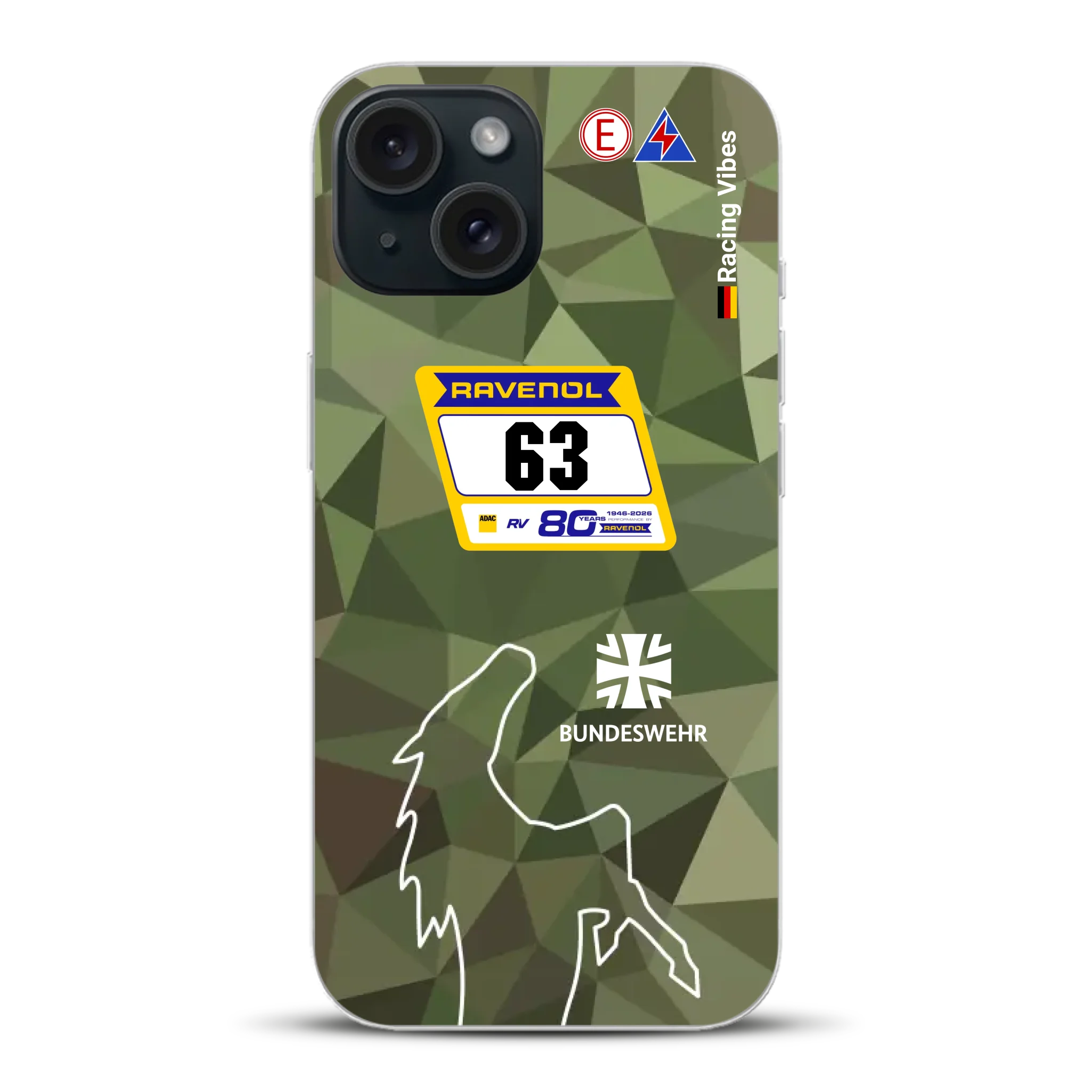 HRT Mustang GT3 24h Nürburgring 2026 Livery - Housse de téléphone portable personnalisée pour iPhone