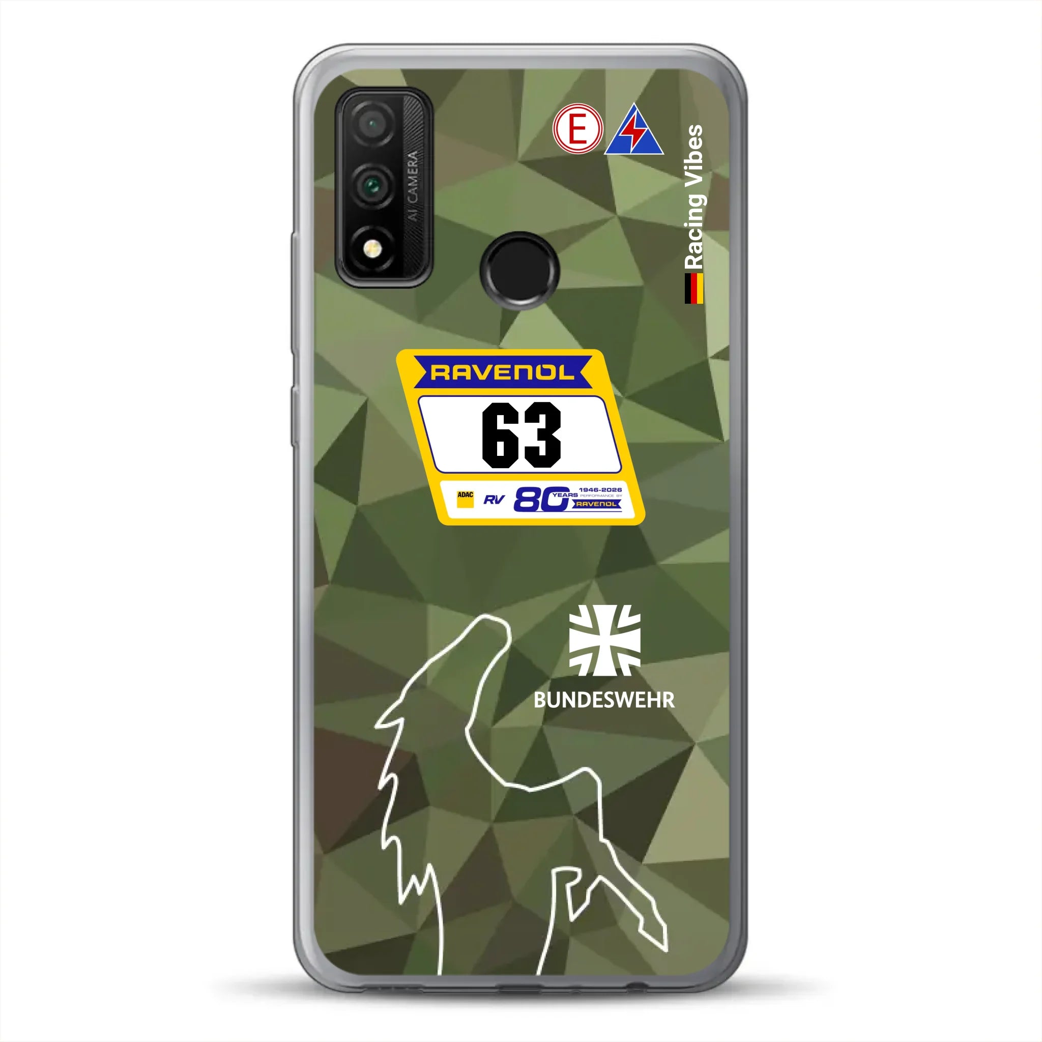 HRT Mustang GT3 24h Nürburgring 2026 Livery - Housse de téléphone portable personnalisée pour Huawei
