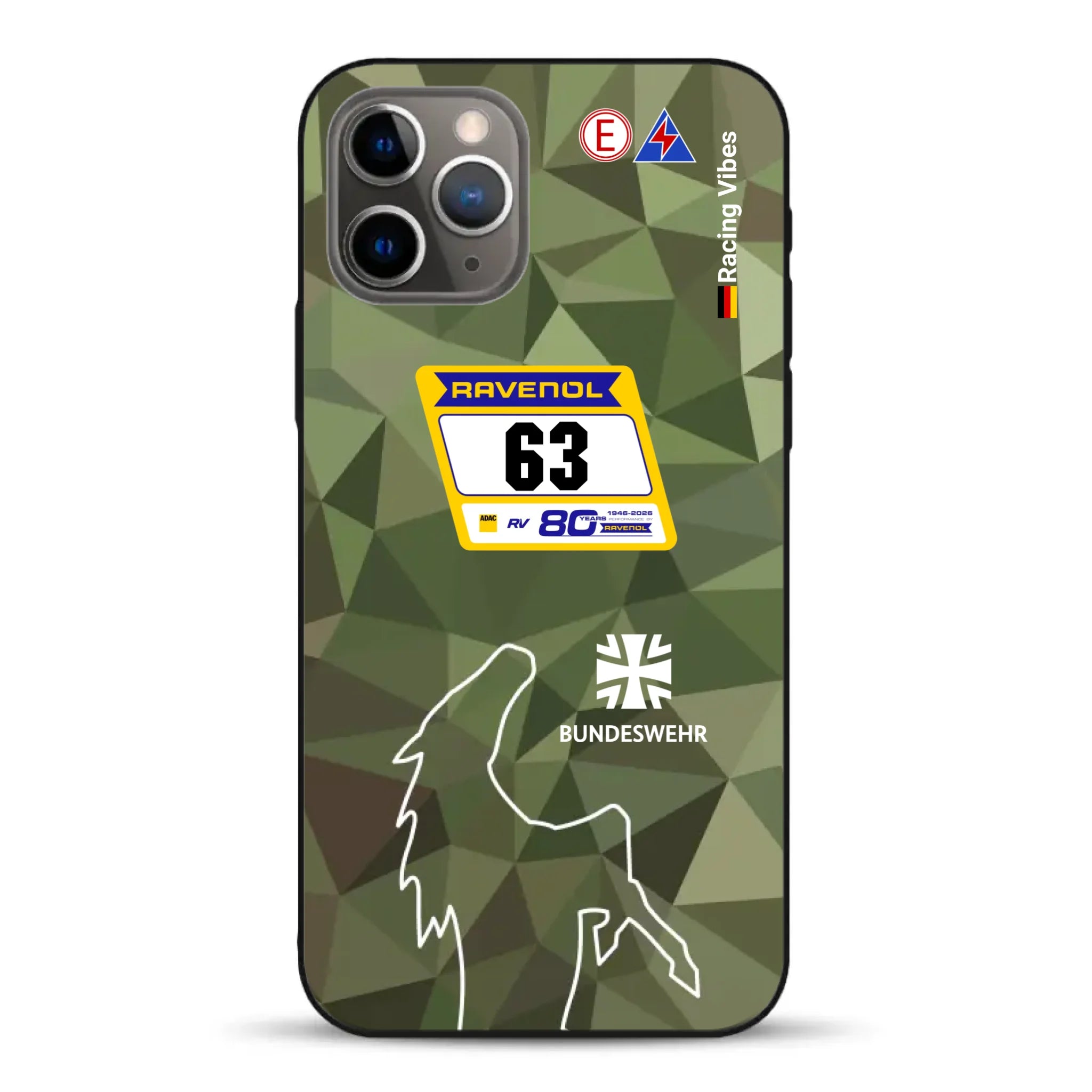 HRT Mustang GT3 24h Nürburgring 2026 Livery - Housse de téléphone portable personnalisée pour iPhone