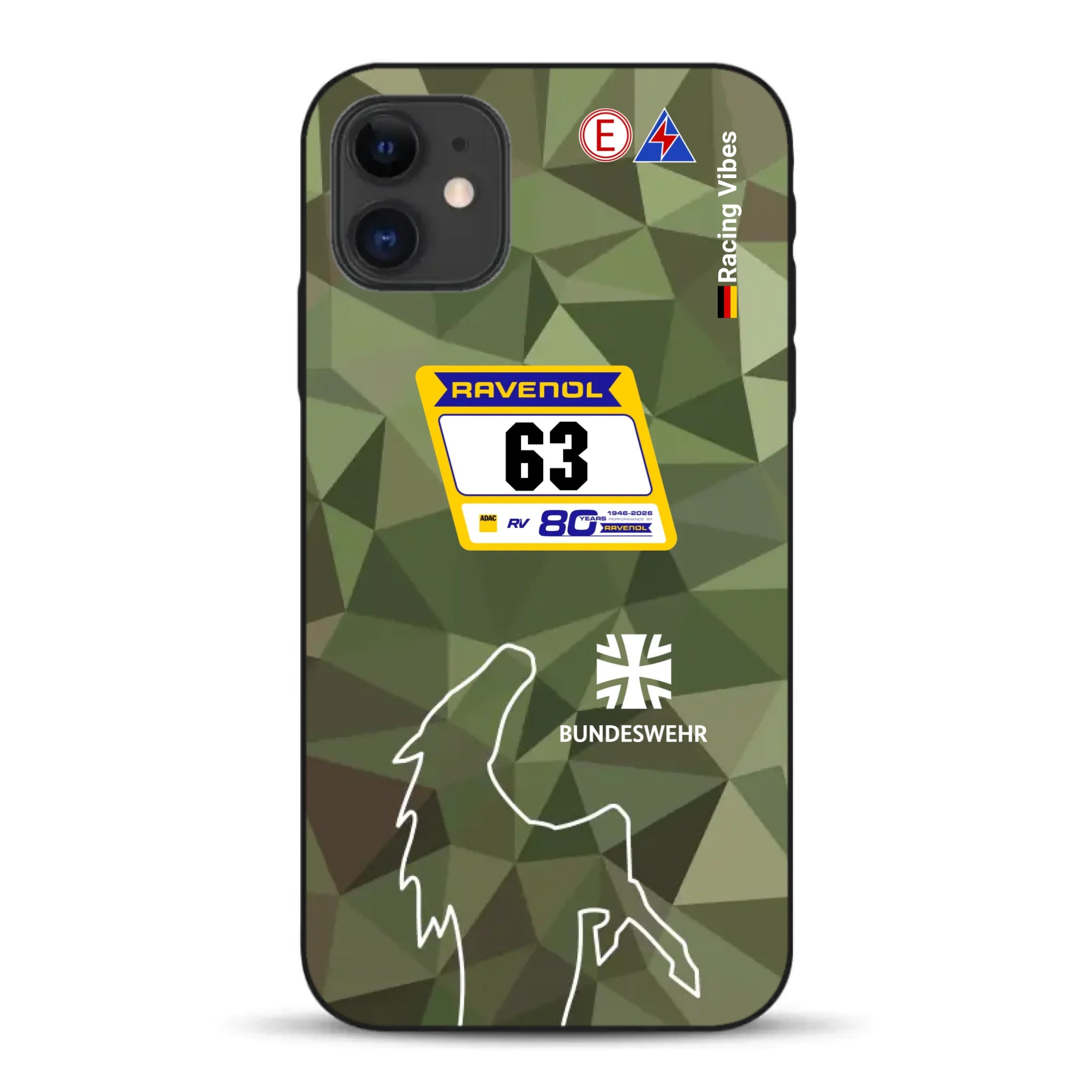 HRT Mustang GT3 24h Nürburgring 2026 Livery - Housse de téléphone portable personnalisée pour iPhone