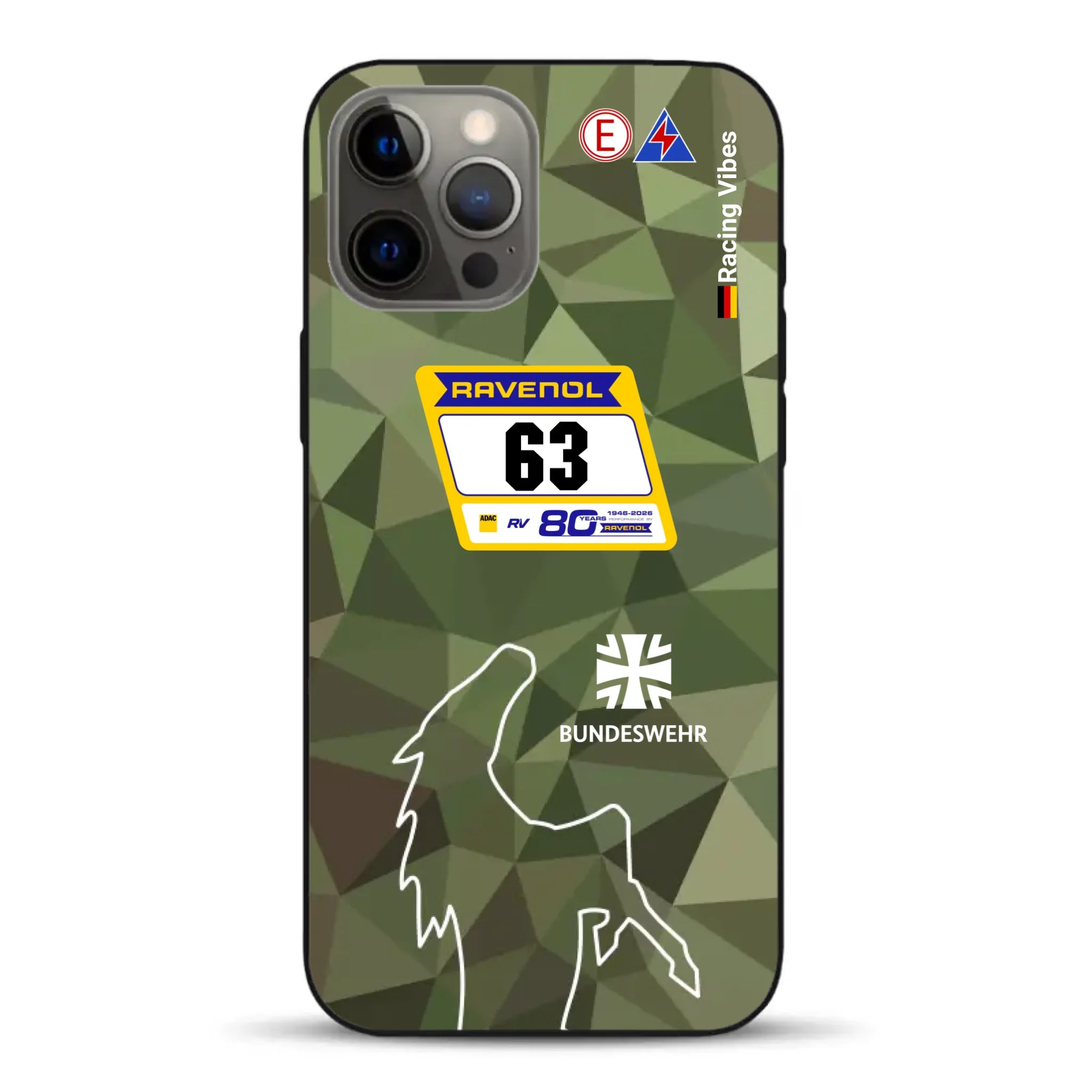 HRT Mustang GT3 24h Nürburgring 2026 Livery - Housse de téléphone portable personnalisée pour iPhone