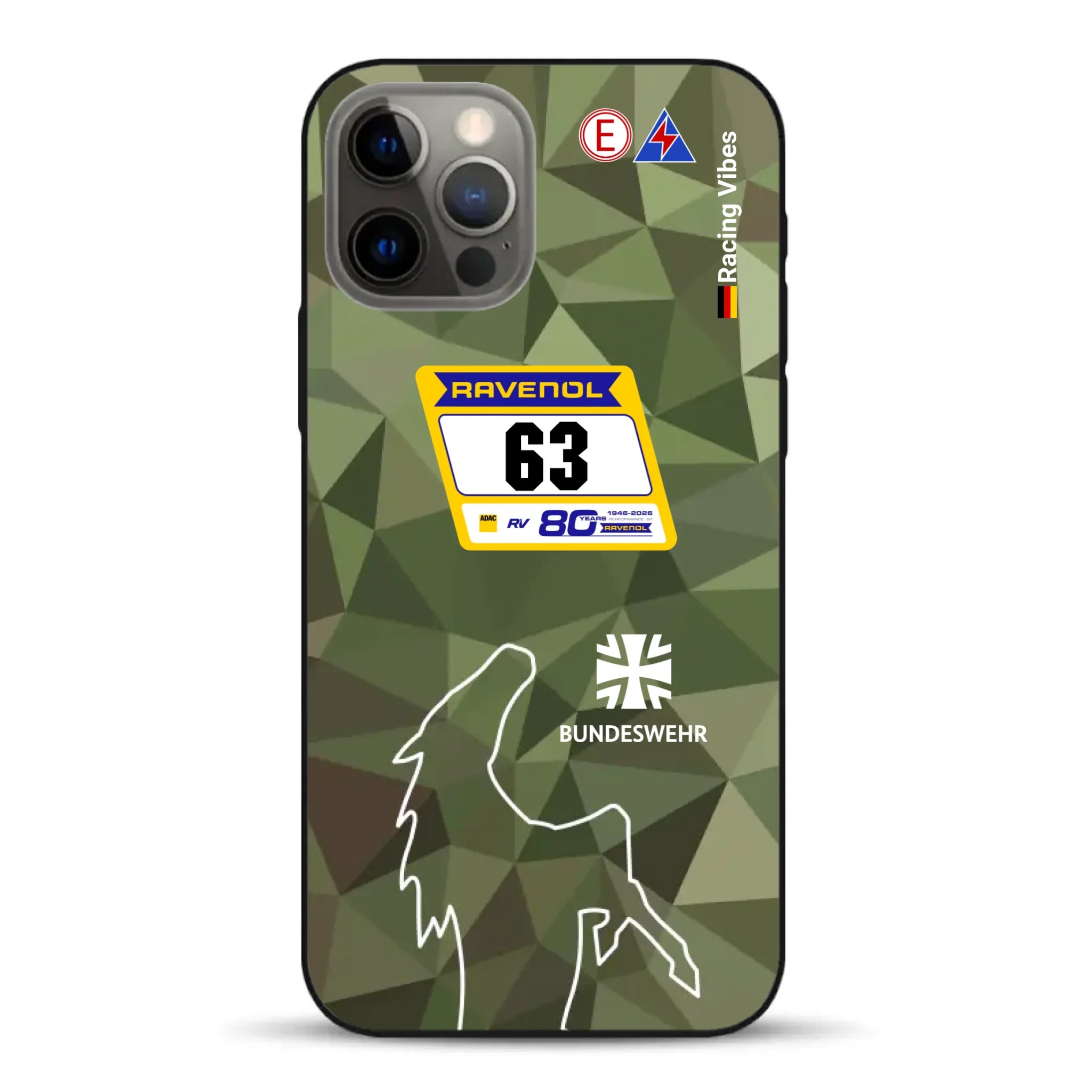 HRT Mustang GT3 24h Nürburgring 2026 Livery - Housse de téléphone portable personnalisée pour iPhone