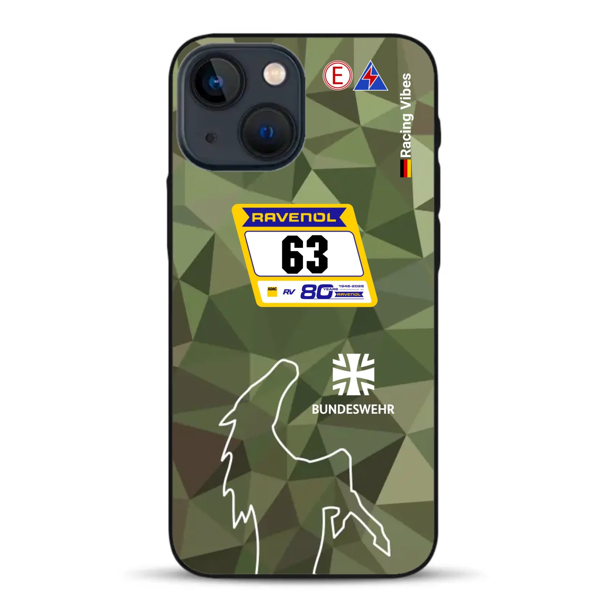 HRT Mustang GT3 24h Nürburgring 2026 Livery - Housse de téléphone portable personnalisée pour iPhone