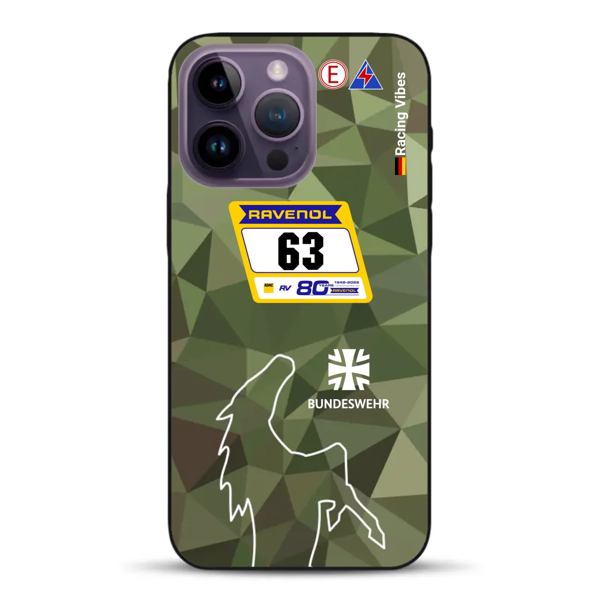 HRT Mustang GT3 24h Nürburgring 2026 Livery - Housse de téléphone portable personnalisée pour iPhone