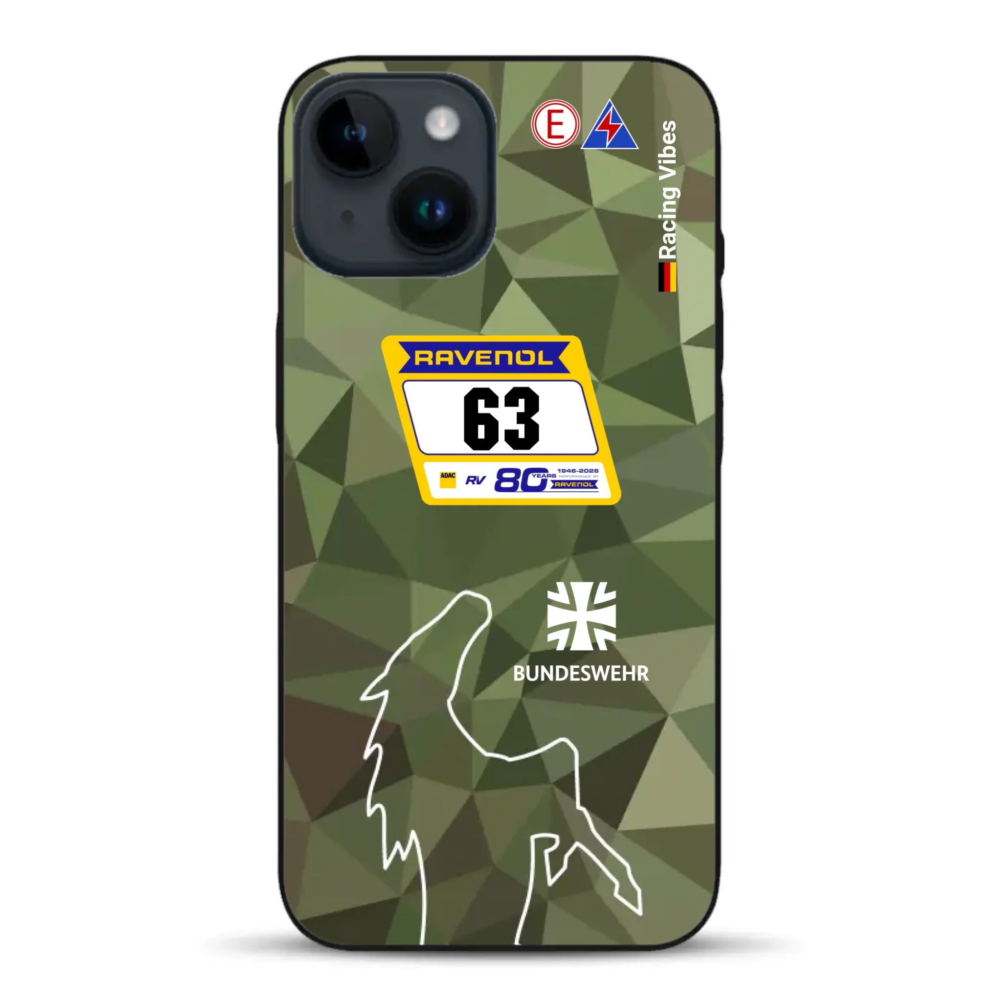HRT Mustang GT3 24h Nürburgring 2026 Livery - Housse de téléphone portable personnalisée pour iPhone