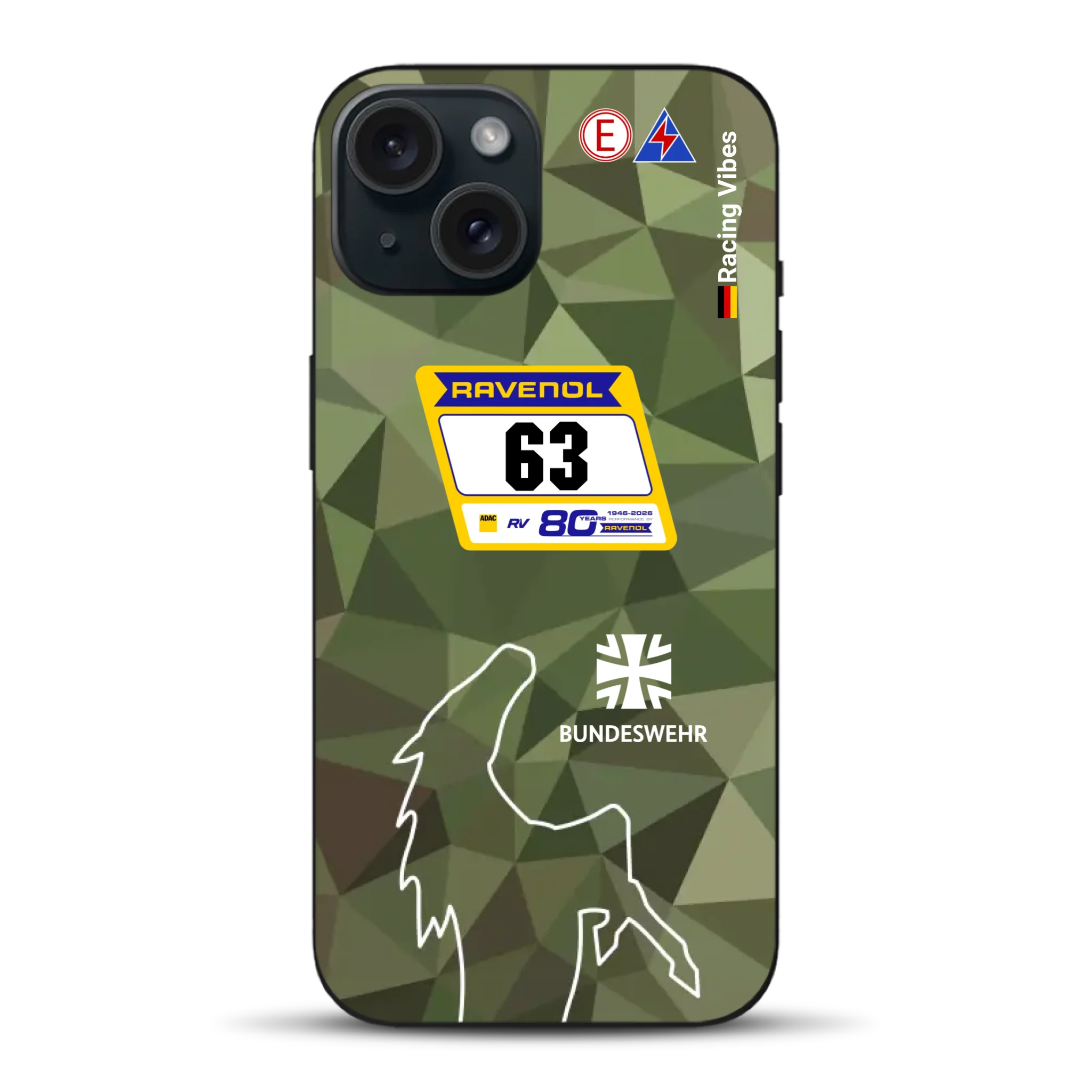 HRT Mustang GT3 24h Nürburgring 2026 Livery - Housse de téléphone portable personnalisée pour iPhone