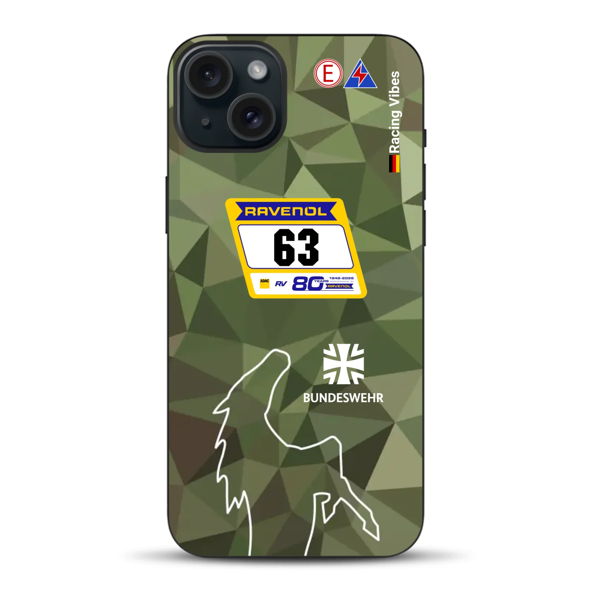 HRT Mustang GT3 24h Nürburgring 2026 Livery - Housse de téléphone portable personnalisée pour iPhone