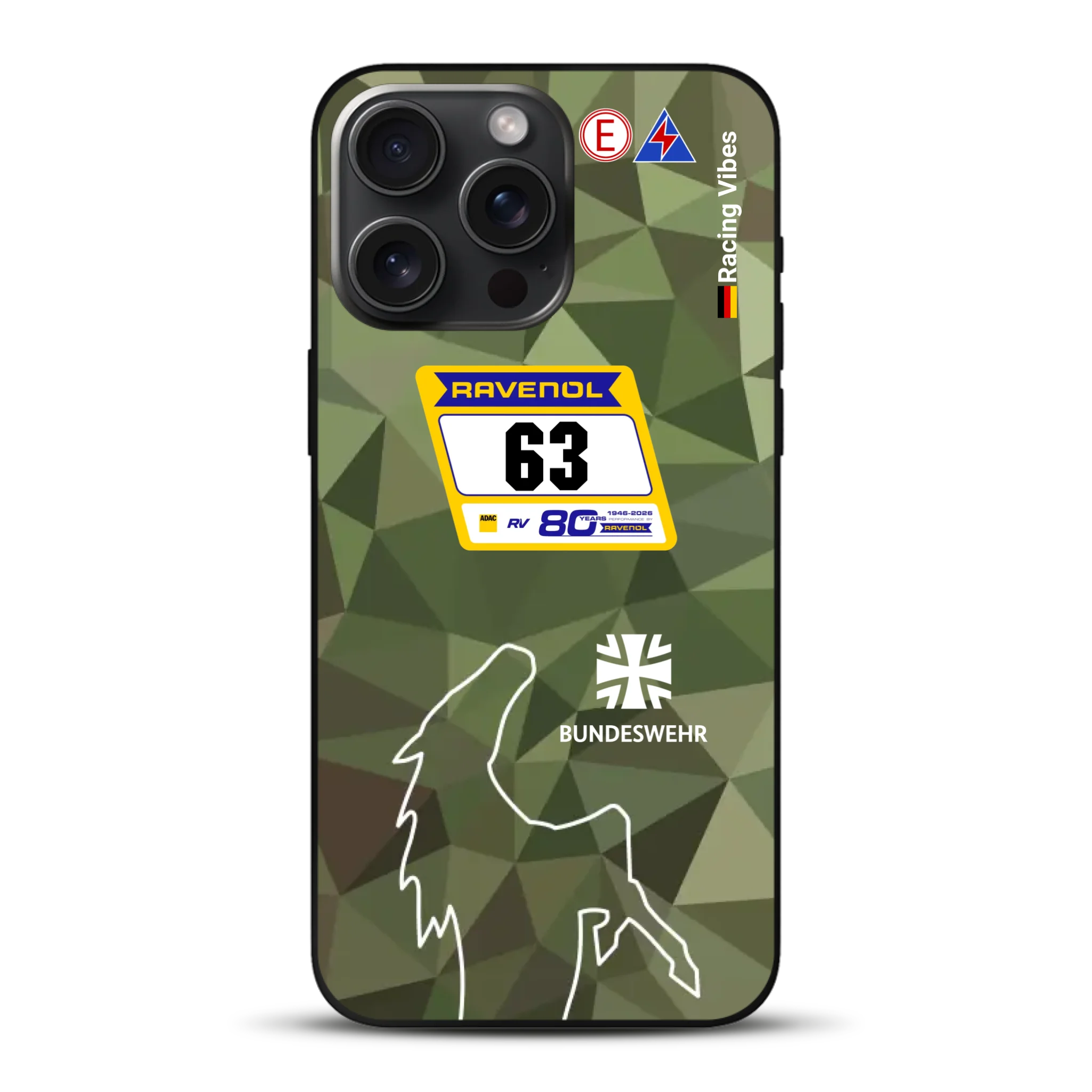 HRT Mustang GT3 24h Nürburgring 2026 Livery - Housse de téléphone portable personnalisée pour iPhone