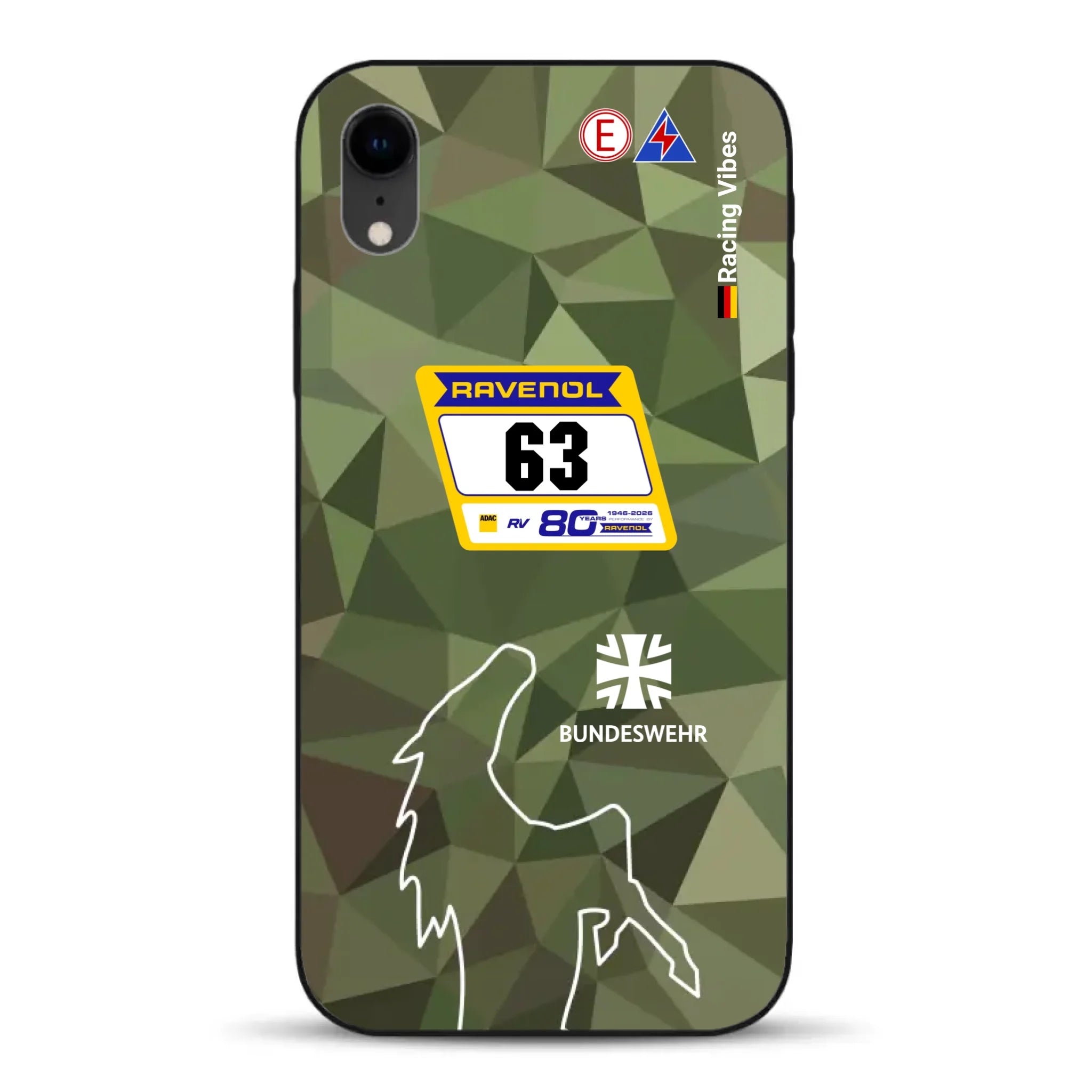 HRT Mustang GT3 24h Nürburgring 2026 Livery - Housse de téléphone portable personnalisée pour iPhone