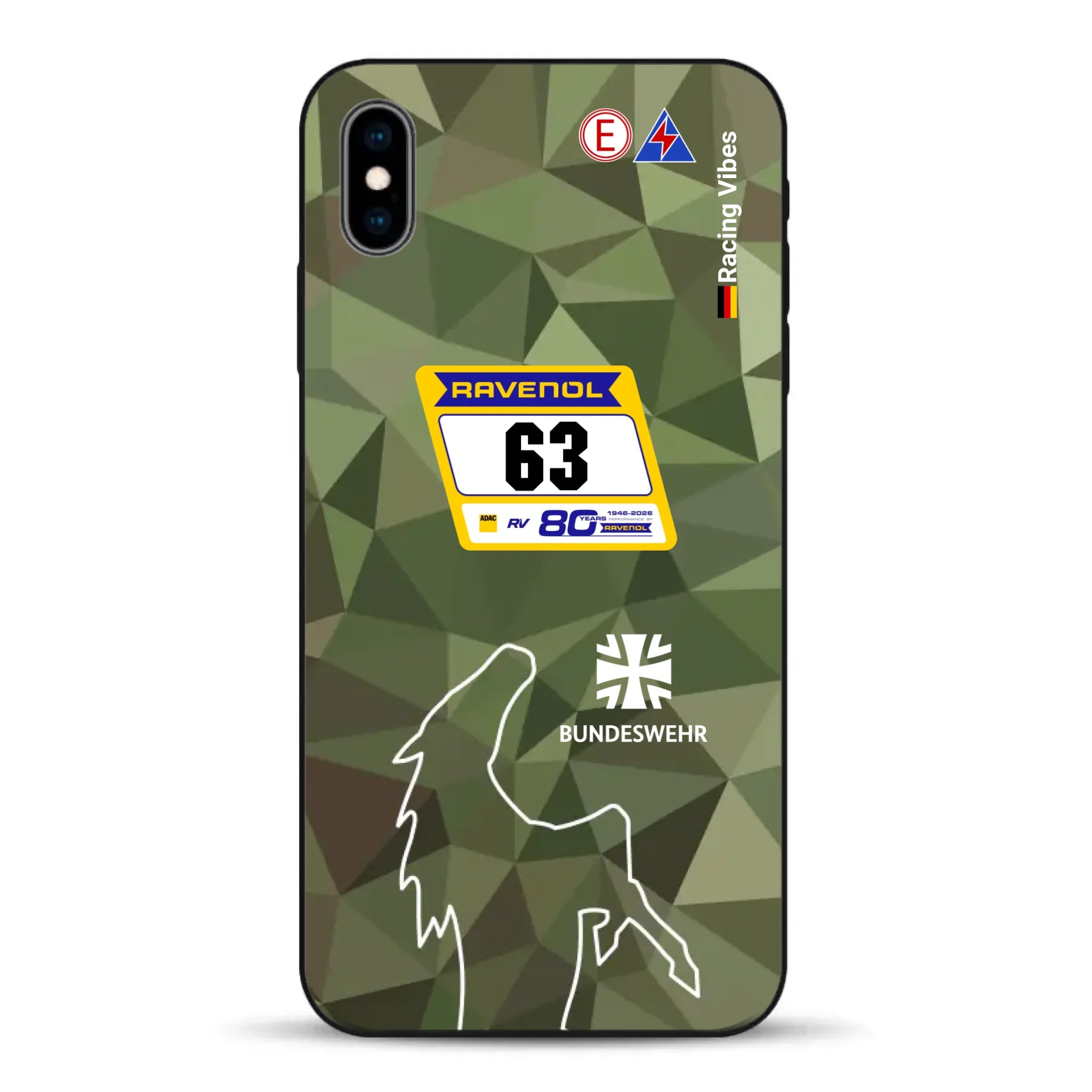 HRT Mustang GT3 24h Nürburgring 2026 Livery - Housse de téléphone portable personnalisée pour iPhone