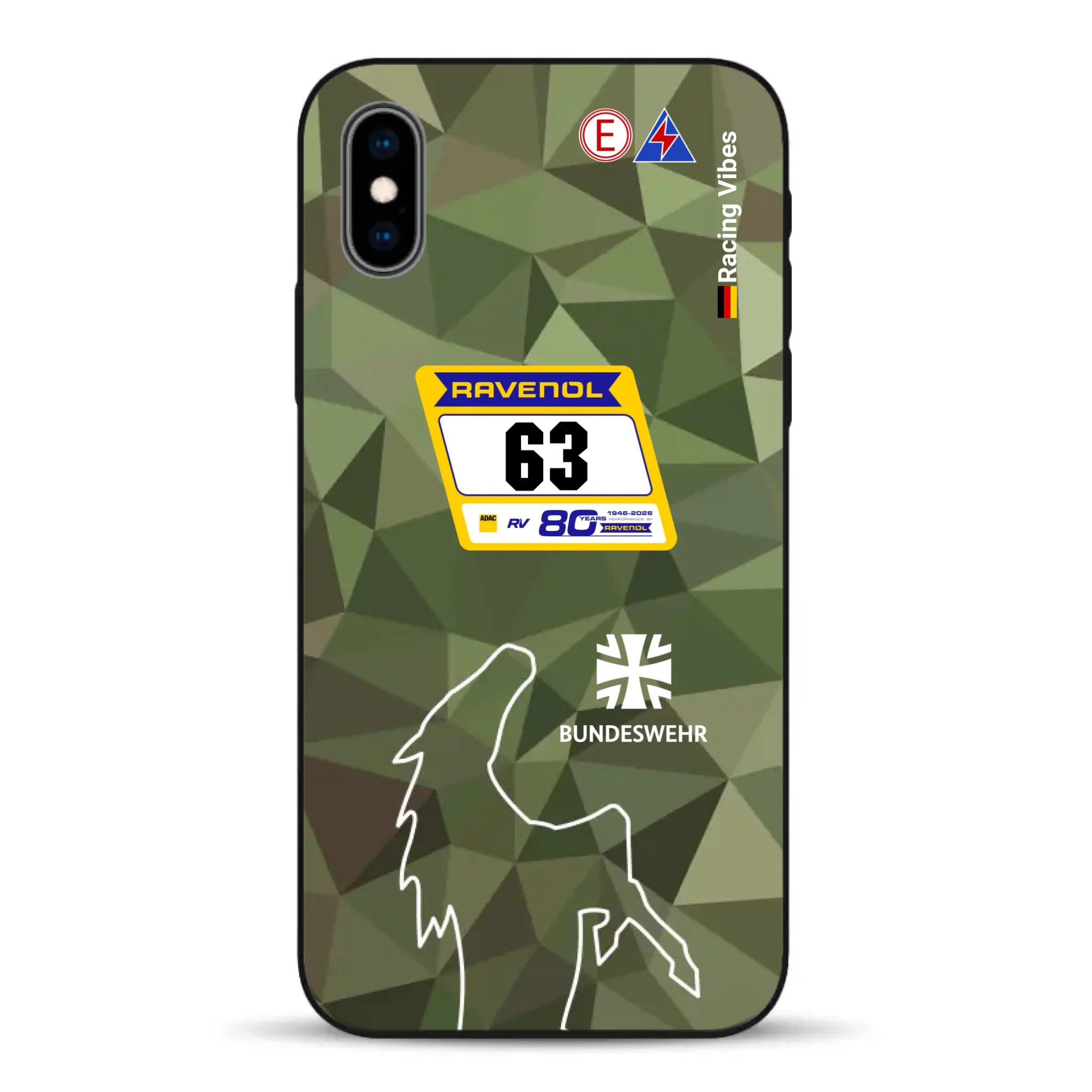 HRT Mustang GT3 24h Nürburgring 2026 Livery - Housse de téléphone portable personnalisée pour iPhone