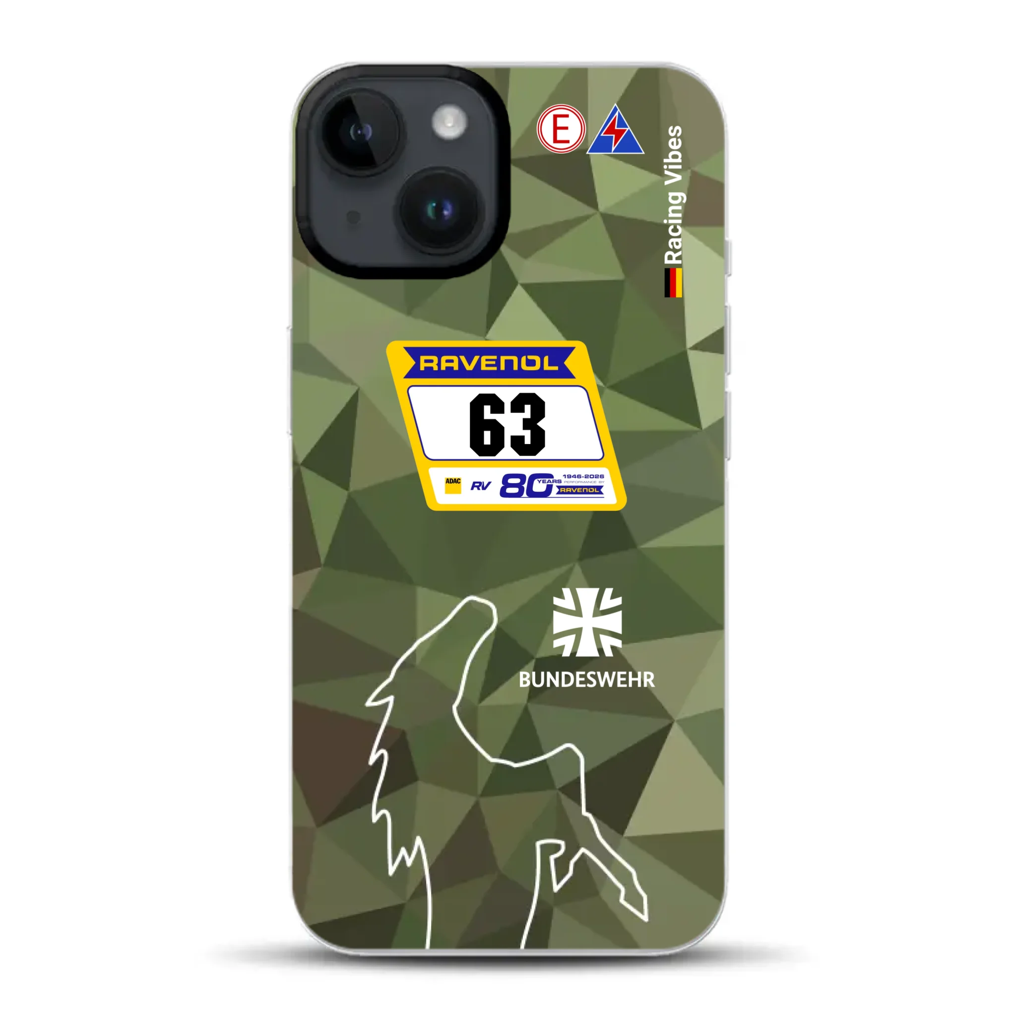 HRT Mustang GT3 24h Nürburgring 2026 Livery - Housse de téléphone portable personnalisée pour iPhone