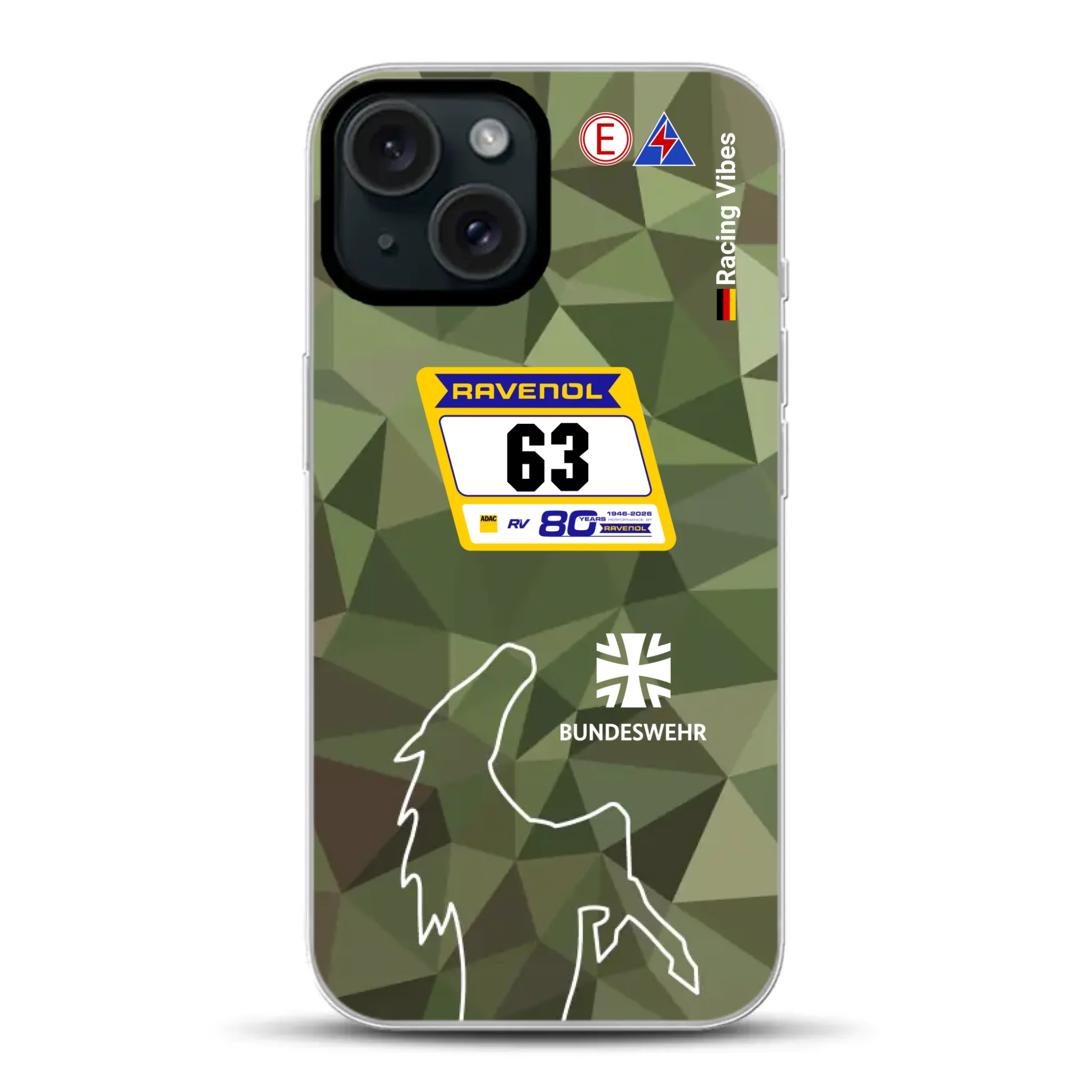 HRT Mustang GT3 24h Nürburgring 2026 Livery - Housse de téléphone portable personnalisée pour iPhone