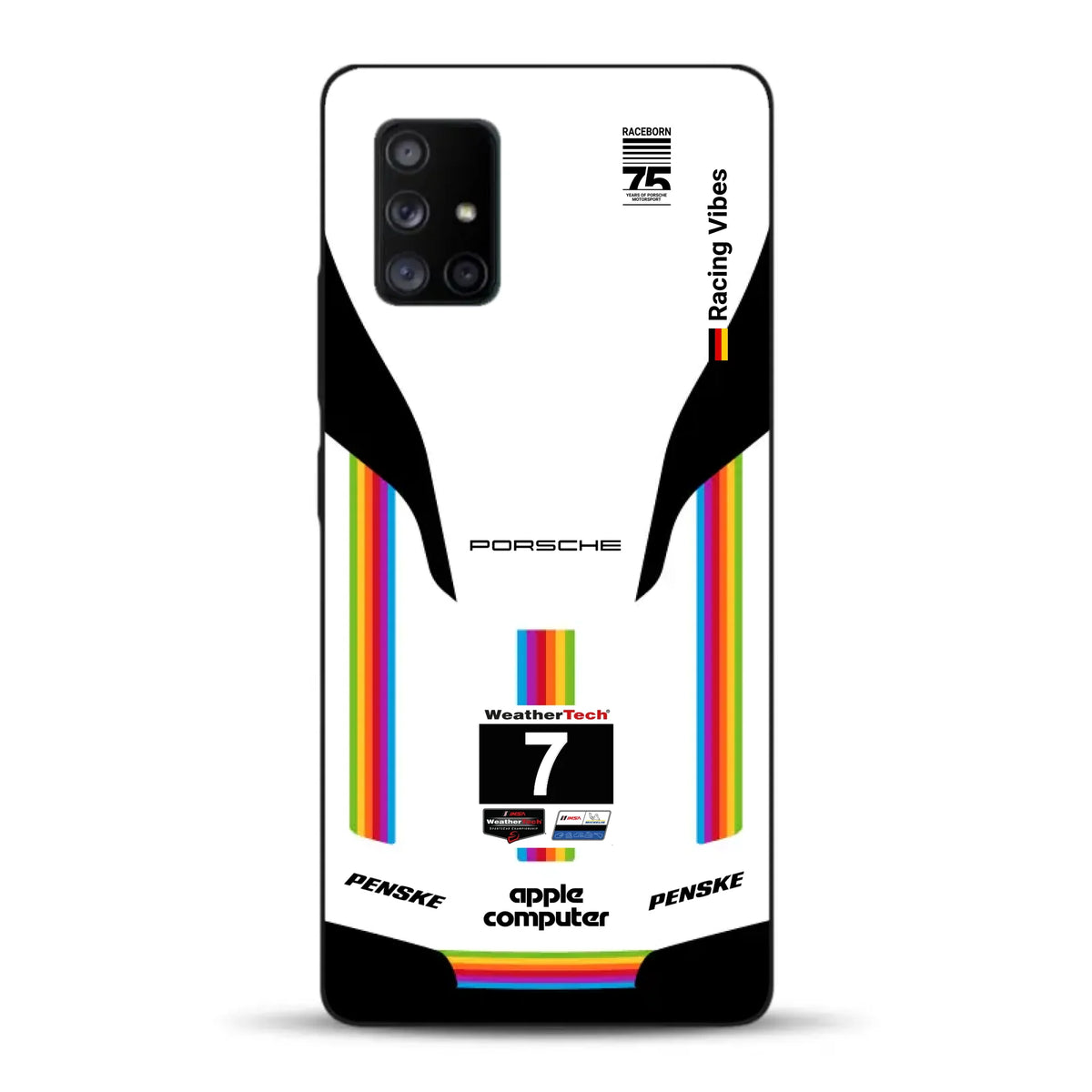 Porsche 963 Apple Retro Livery - Custodia per cellulare personalizzata per Samsung