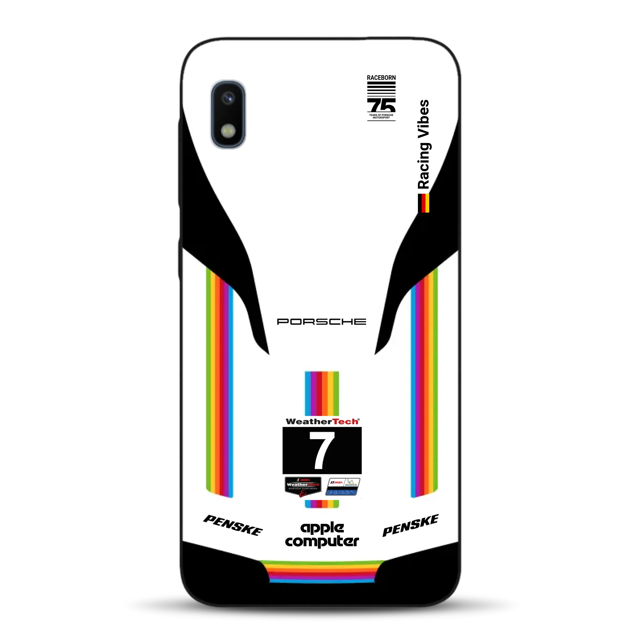 Porsche 963 Apple Retro Livery - Custodia per cellulare personalizzata per Samsung