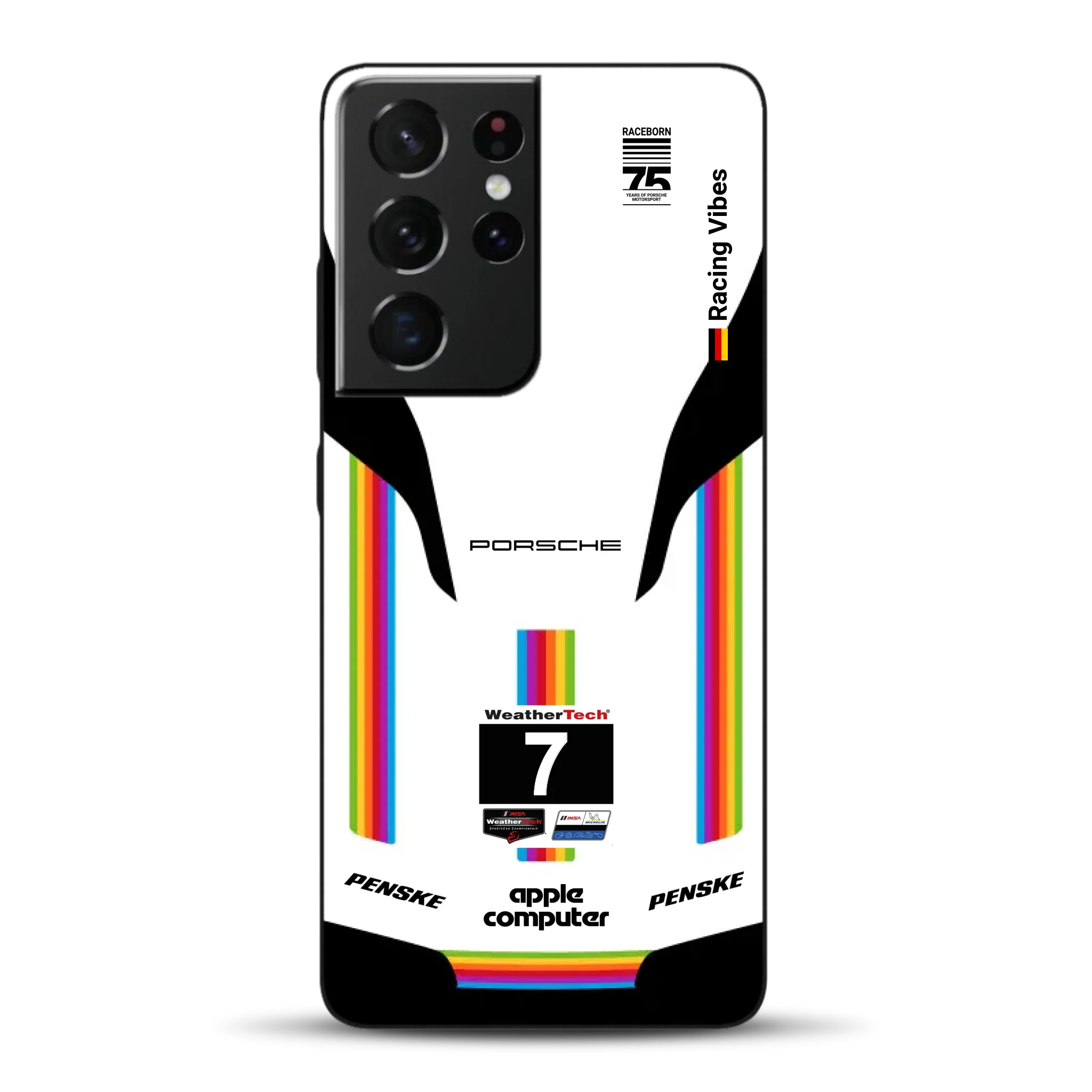 Porsche 963 Apple Retro Livery - Custodia per cellulare personalizzata per Samsung