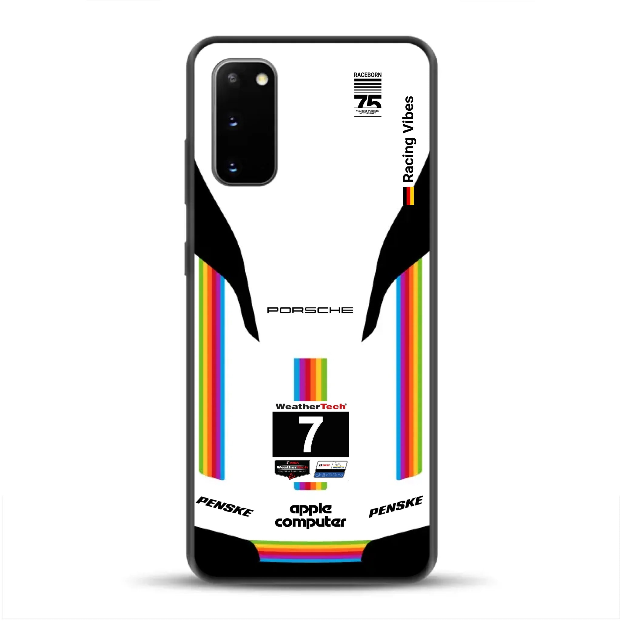 Porsche 963 Apple Retro Livery - Custodia per cellulare personalizzata per Samsung