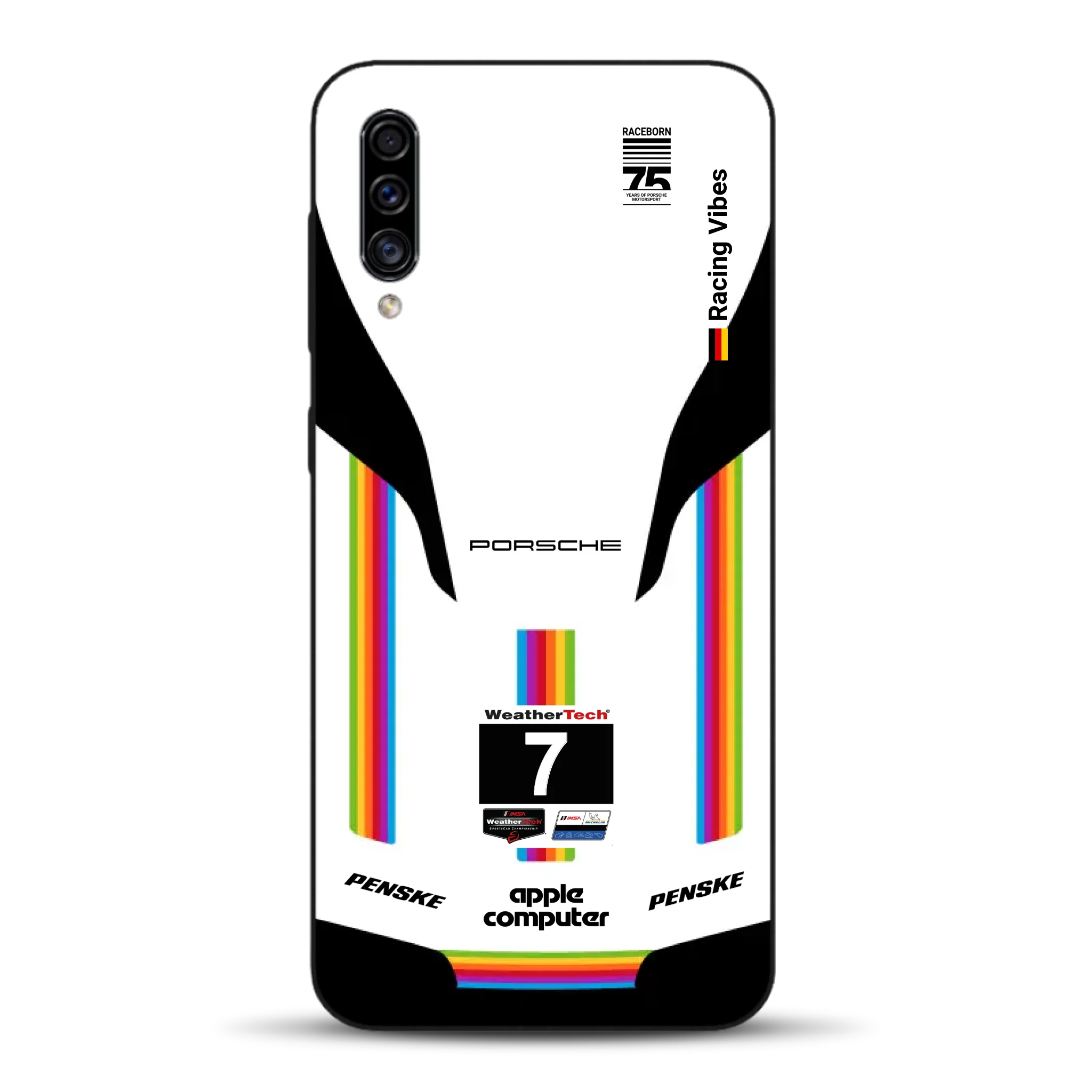 Porsche 963 Apple Retro Livery - Custodia per cellulare personalizzata per Samsung