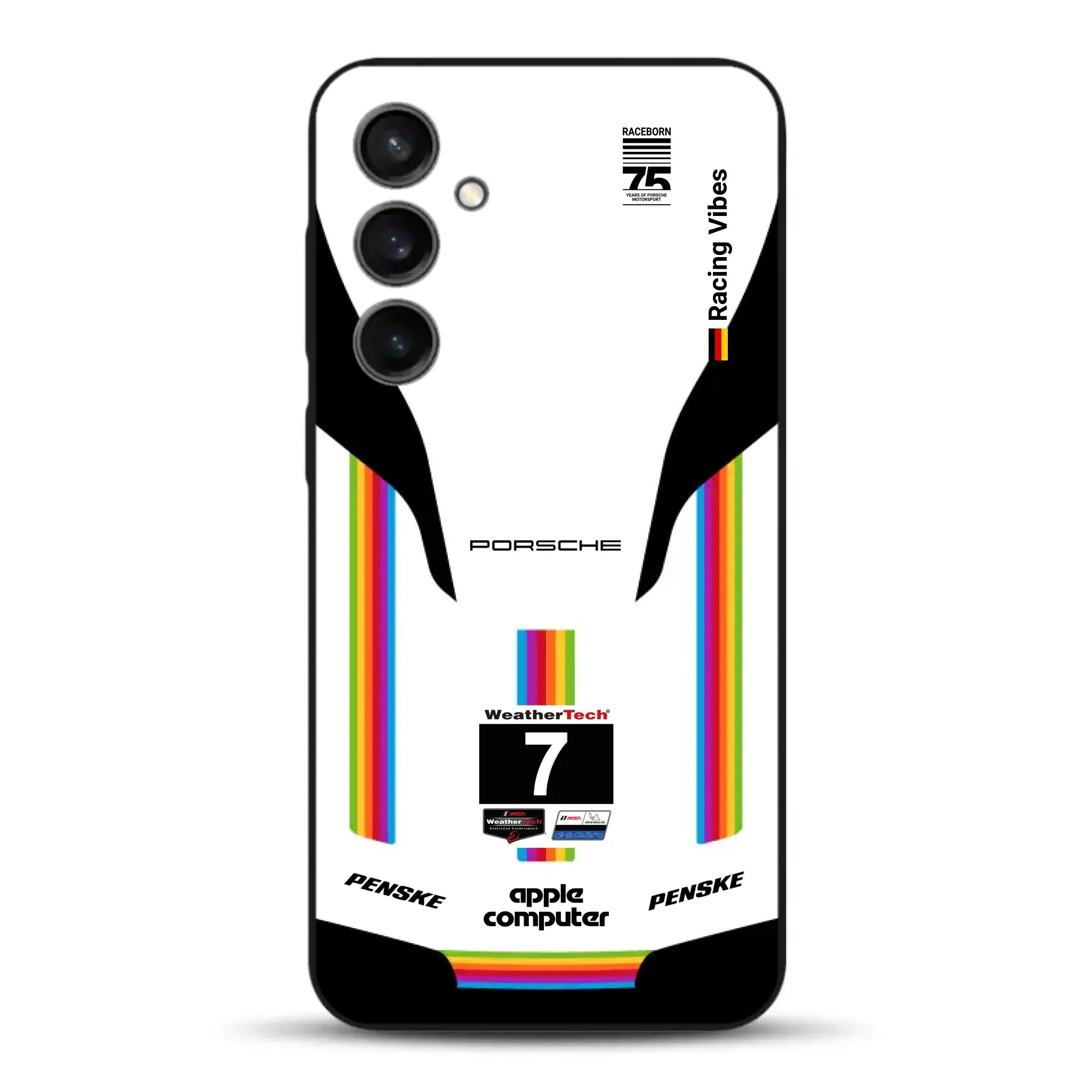 Porsche 963 Apple Retro Livery - Custodia per cellulare personalizzata per Samsung