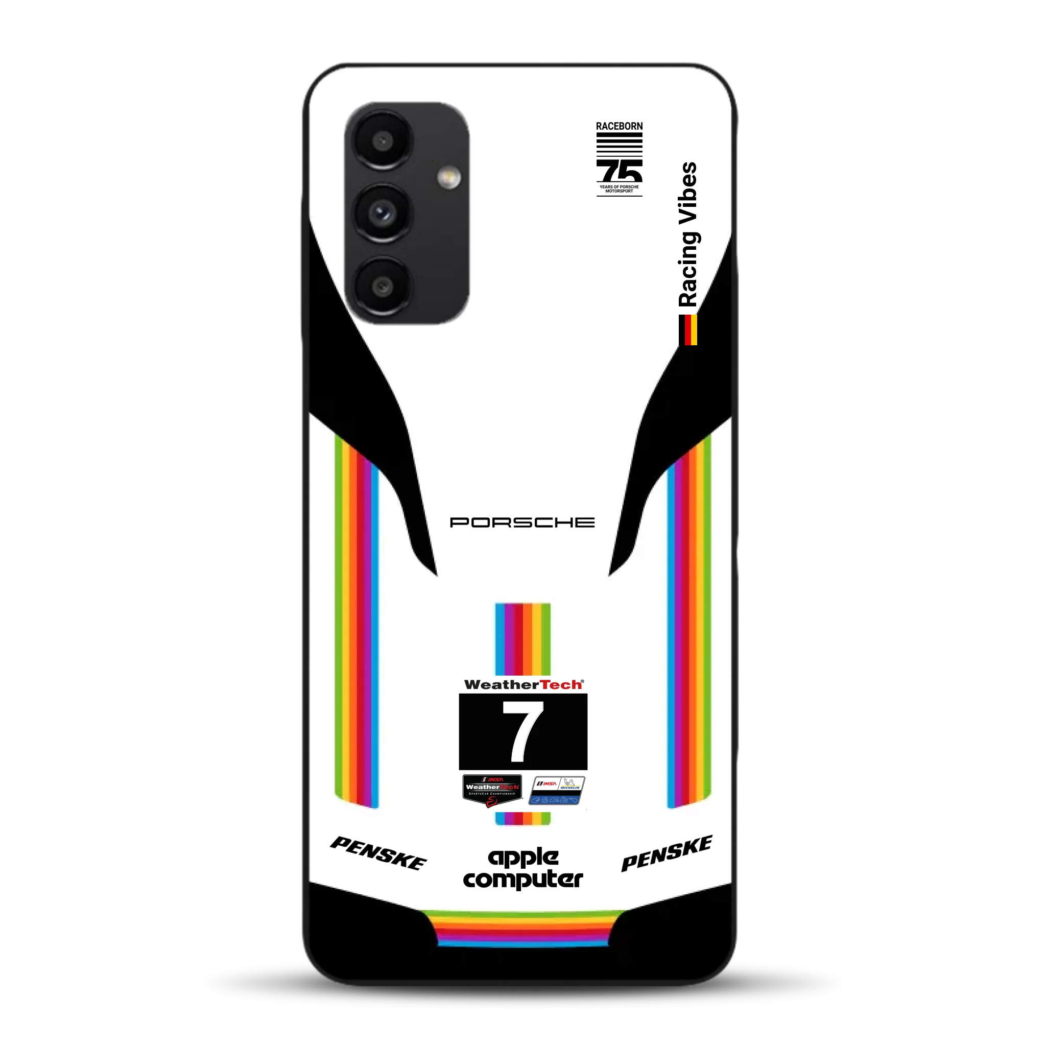 Porsche 963 Apple Retro Livery - Custodia per cellulare personalizzata per Samsung