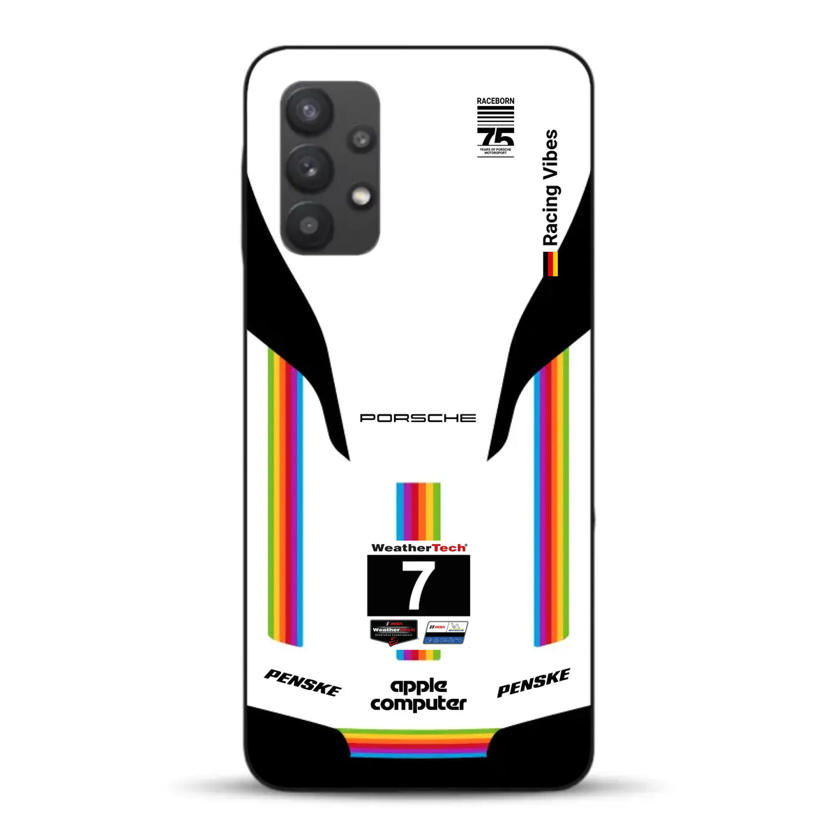 Porsche 963 Apple Retro Livery - Custodia per cellulare personalizzata per Samsung