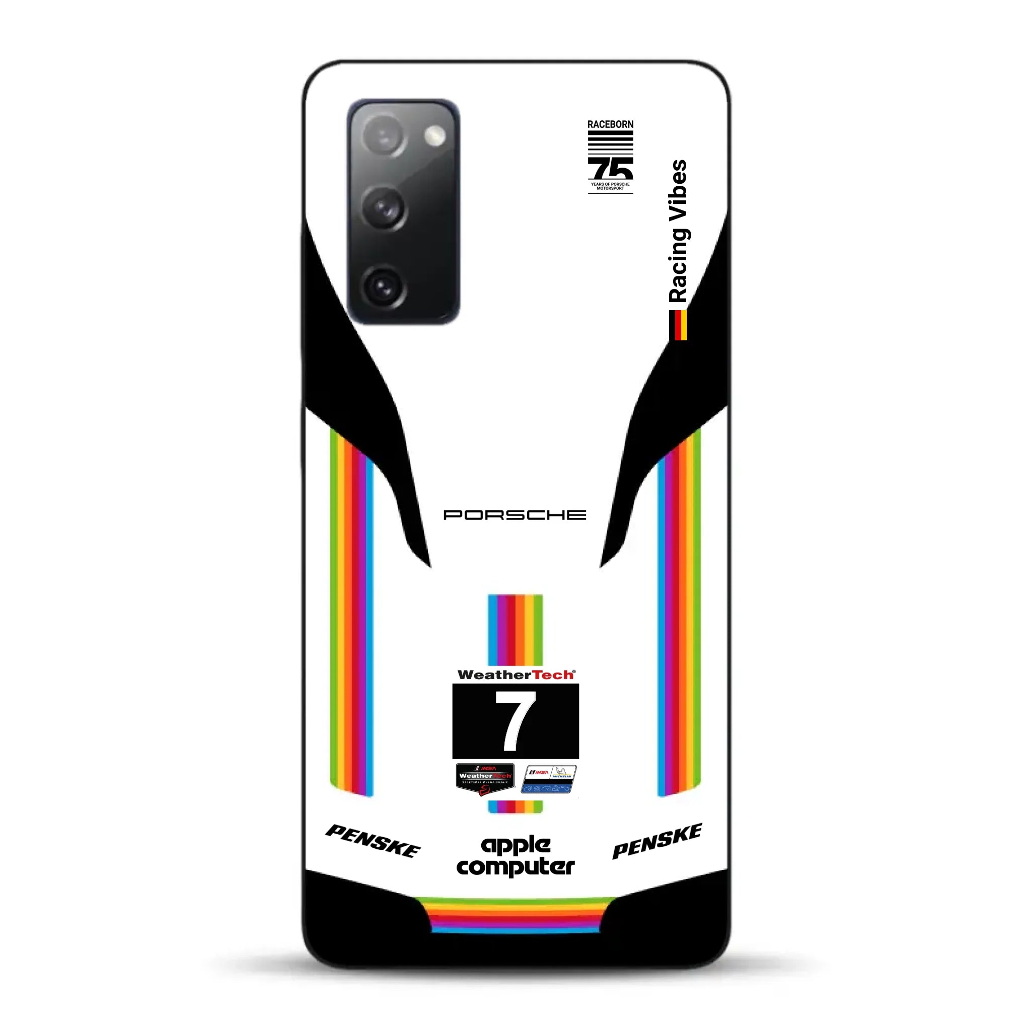 Porsche 963 Apple Retro Livery - Custodia per cellulare personalizzata per Samsung